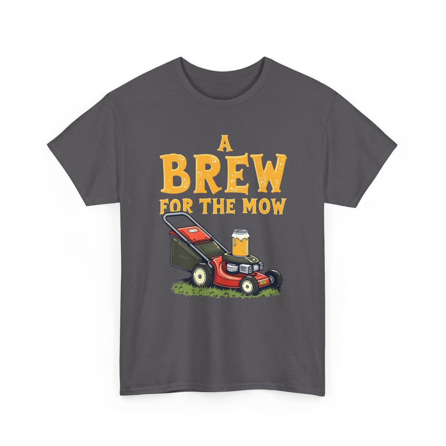A Brew for the Mow Unisex Heavy Cotton Tee | Gardening Gifts, Lawn Care Apparel, Fun T-Shirt, Father's Day Gift, Beer Lover Shirt - Psychonaut Swag