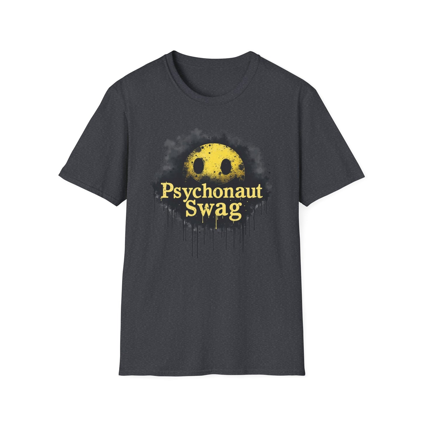 Psycho Smile, Pyschonaut Swag T-Shirt - Unisex Softstyle Tee, Casual Wear, Gift for Gamers, Festival Attire, Streetwear Fashion