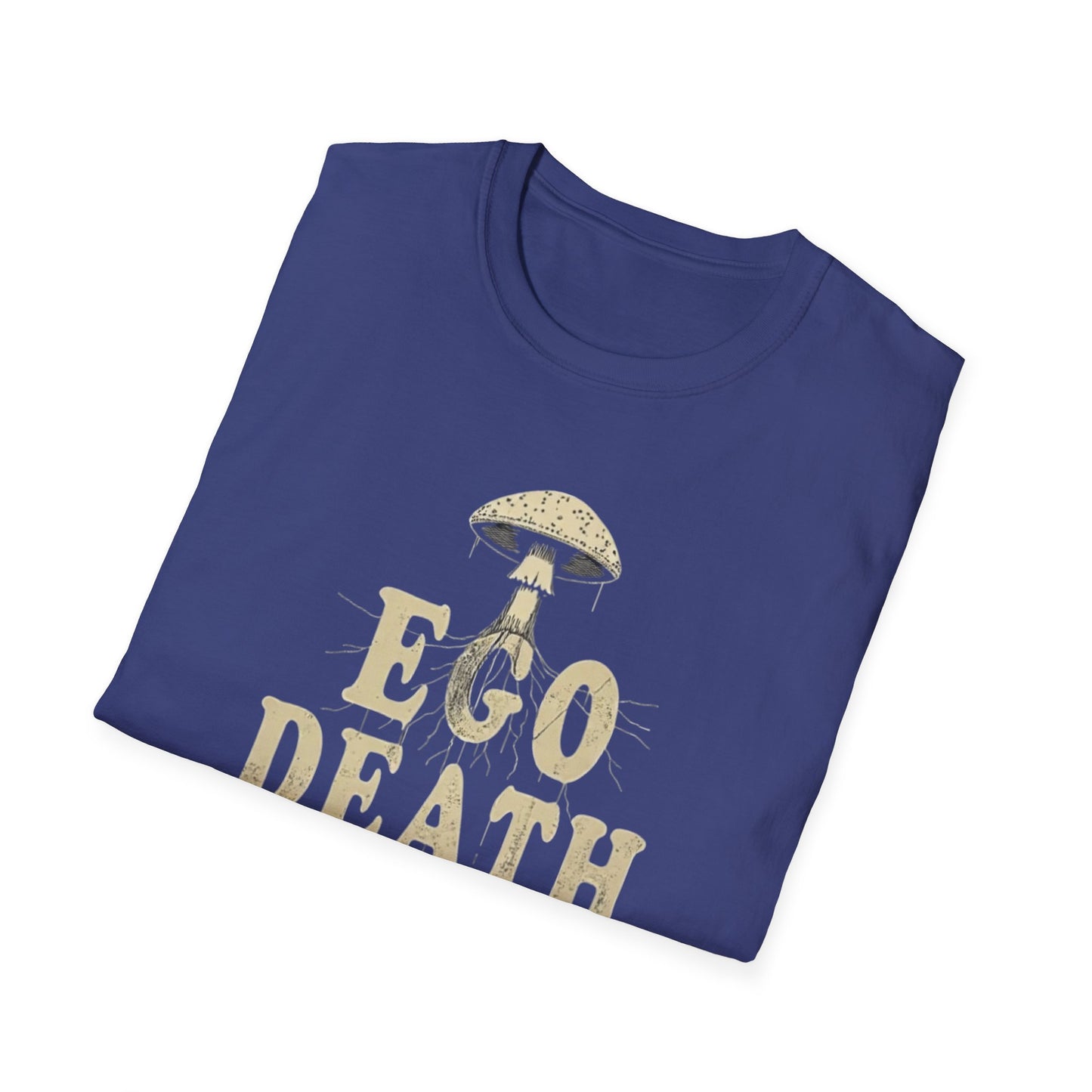 Ego Death Club Mushroom, T-Shirt, Unisex Softstyle Tee, Casual Wear, Gift for Friends, Unique Graphic Shirt - Psychonaut Swag