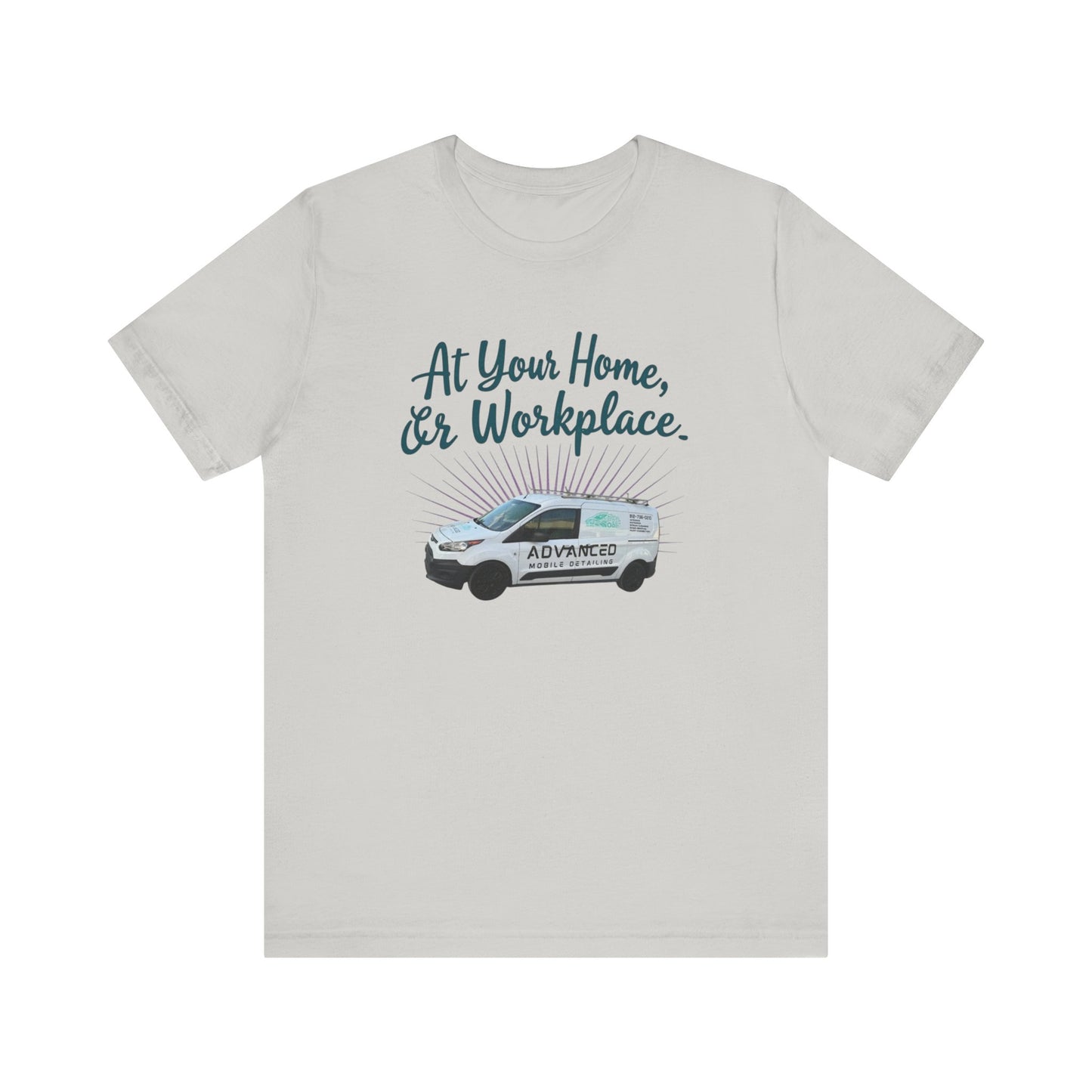 Advanced Mobile Detailing, At Your Home or Workplace Tee, Unisex Jersey T-Shirt Gift, Comfy Graphic Tee, Workwear Apparel, Casual Daily Wear