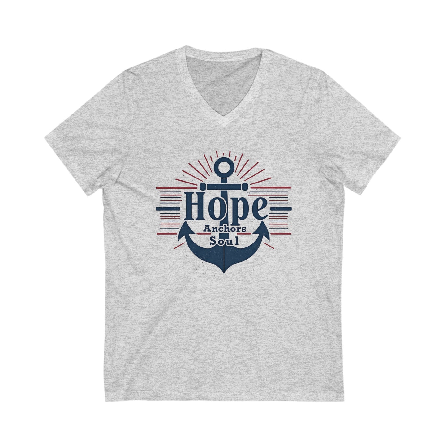 Hope Anchors the Soul V-Neck Tee | Inspirational Shirt, Nautical Apparel, Motivational Gift, Unisex T-Shirt, Casual Wear - Psychonaut Swag