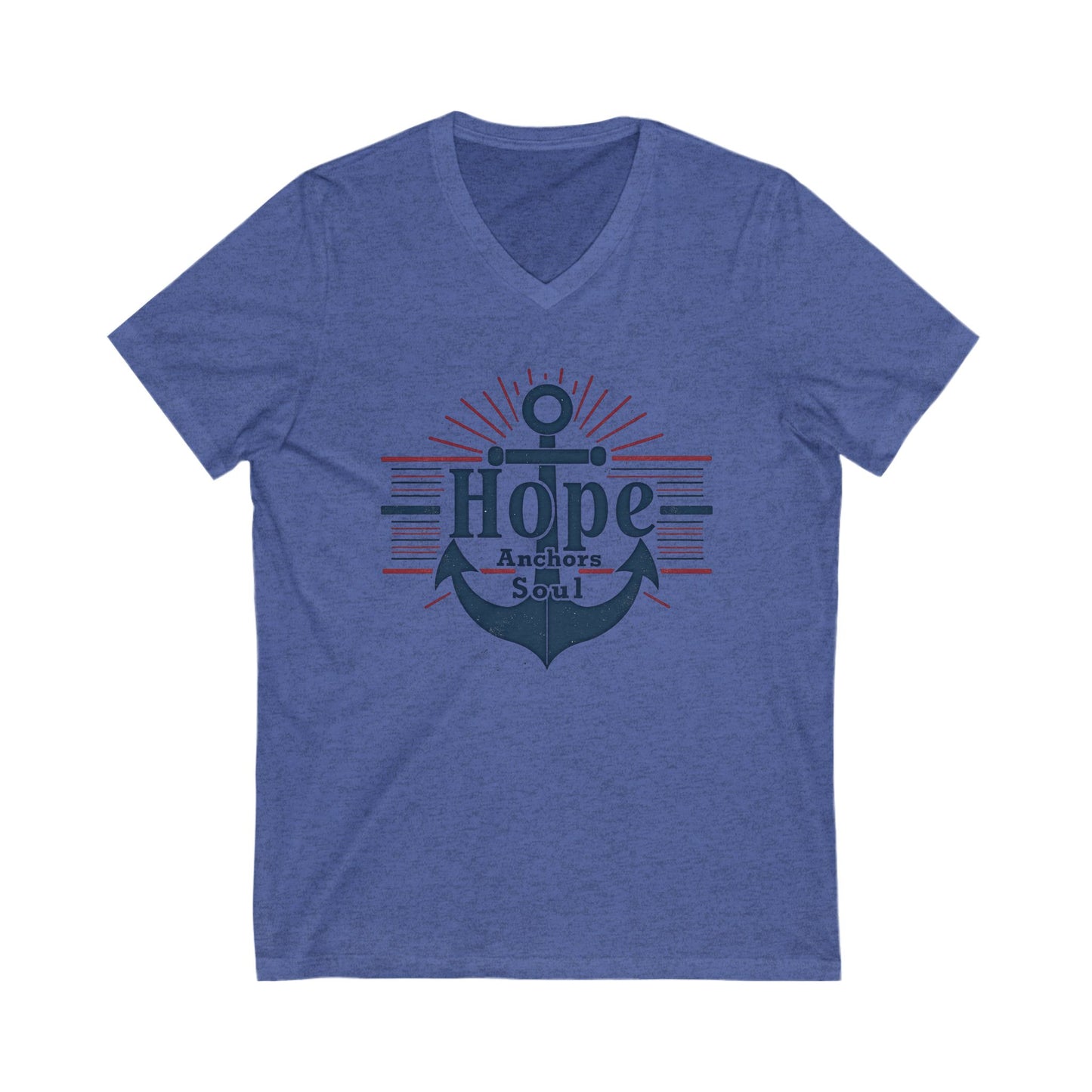 Hope Anchors the Soul V-Neck Tee | Inspirational Shirt, Nautical Apparel, Motivational Gift, Unisex T-Shirt, Casual Wear - Psychonaut Swag