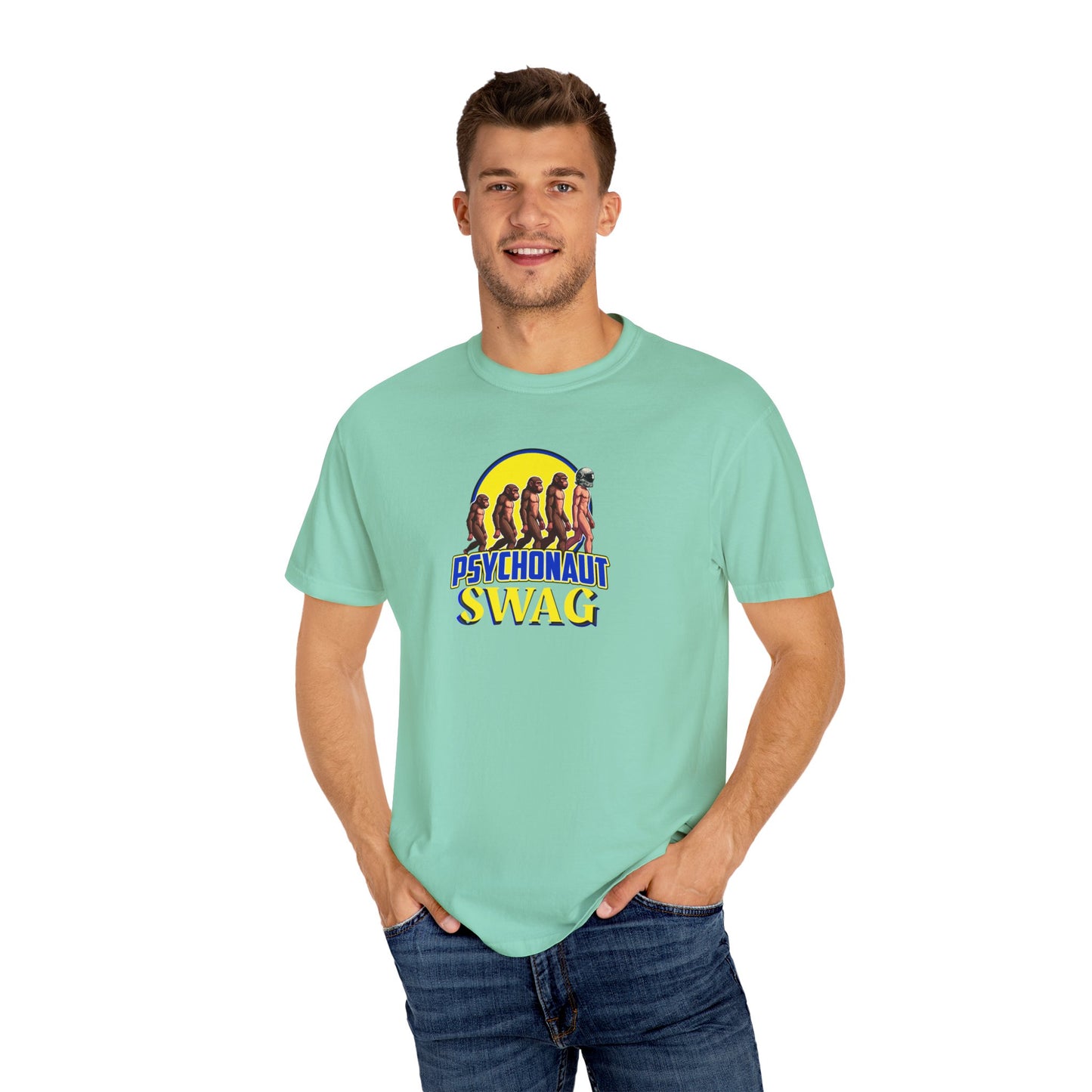 Psychonaut Swag small biz,  Unisex Garment-Dyed T-Shirt | Unique Gift for Festival Lovers, Streetwear, Casual Style, Summer Wardrobe, Psychedelic Art