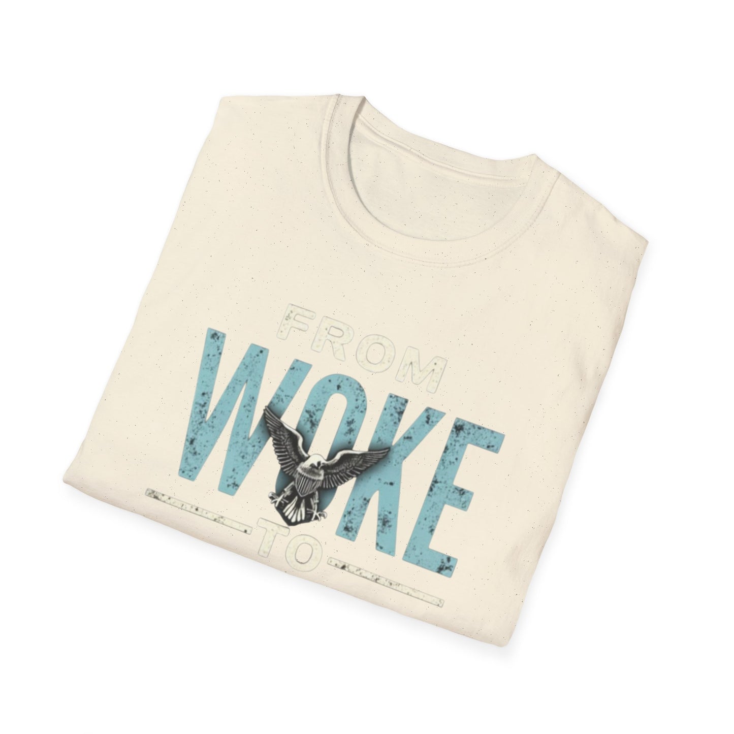 Woke to Right, Graphic Tee - From Woke to Right, Casual Wear, Gift for Friends, Statement T-Shirt, Everyday Fashion, Political Humor - Psychonaut Swag