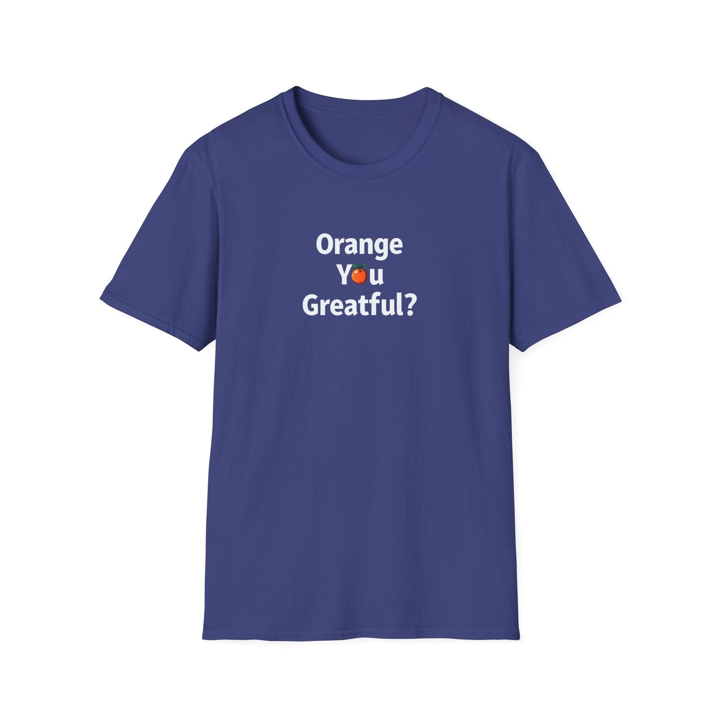 Grateful Orange T-Shirt, Unisex Casual Wear, Thanksgiving Shirt, Fall Vibes Tee, Gift for Friends, Comfortable Everyday Apparel - Psychonaut Swag