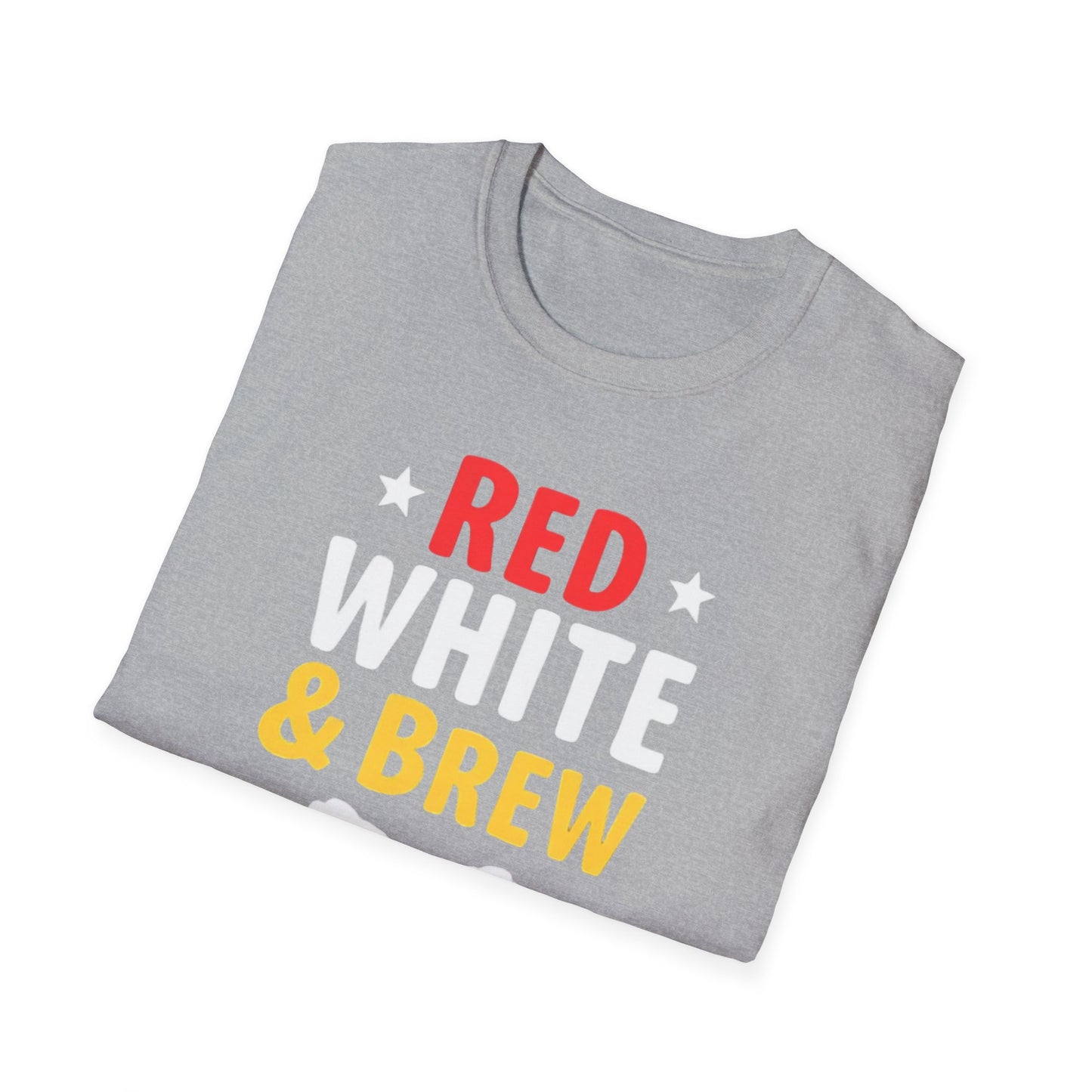 Red White & Brew Shirt, Gift for Dad, Fourth of July Apparel, BBQ Party Wear - Psychonaut Swag