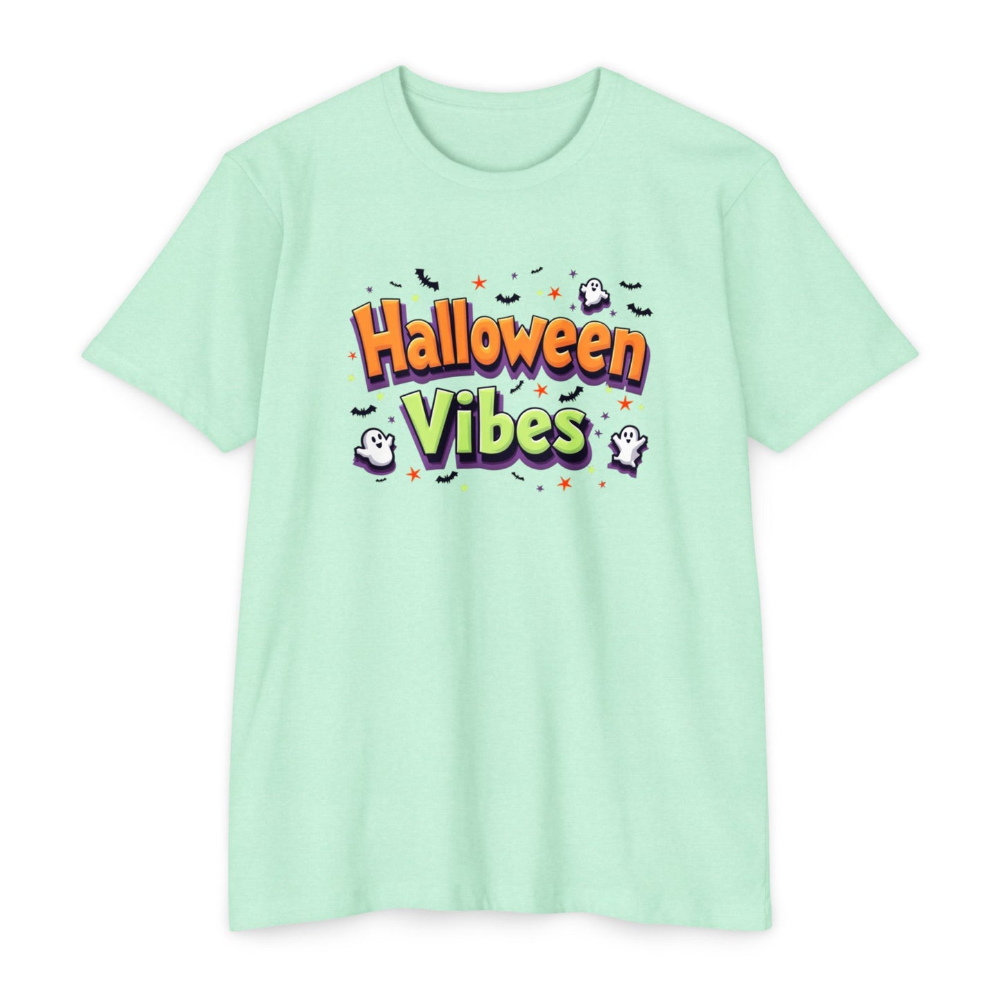 Halloween Vibes Unisex T-Shirt, Spooky Tee, Fall Fashion, Halloween Party Shirt, Gift for Ghost Lovers, Casual Autumn Wear