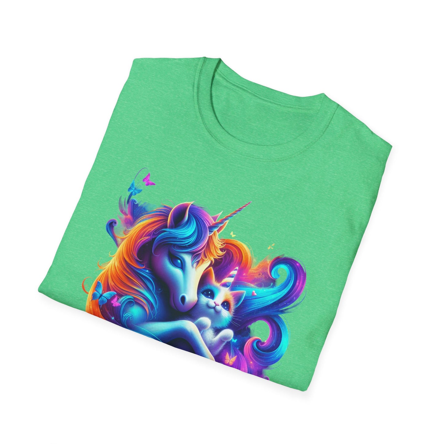 Unicorn with Caticorn Unisex T-Shirt - Magic of Unicorns hugging the Caticorns - Psychonaut Swag