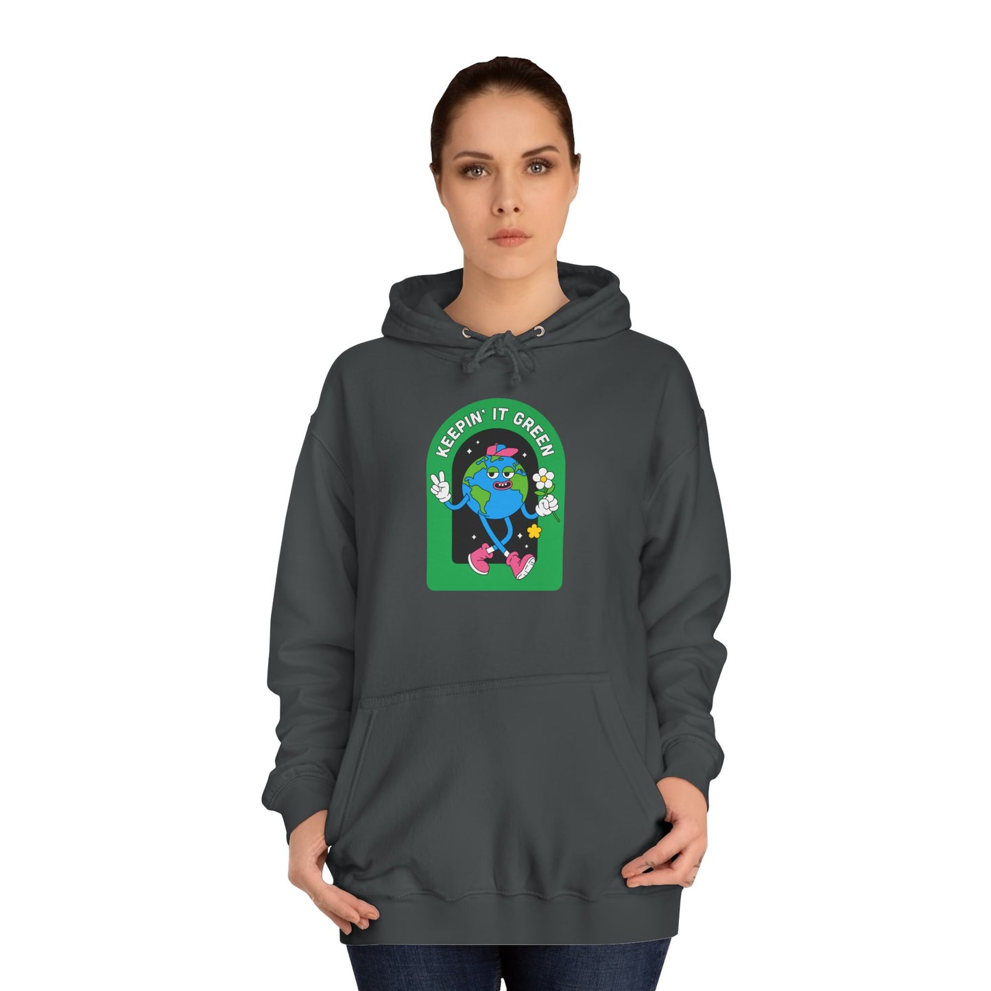 Keeping it Green Unisex College Hoodie - Psychonaut Swag