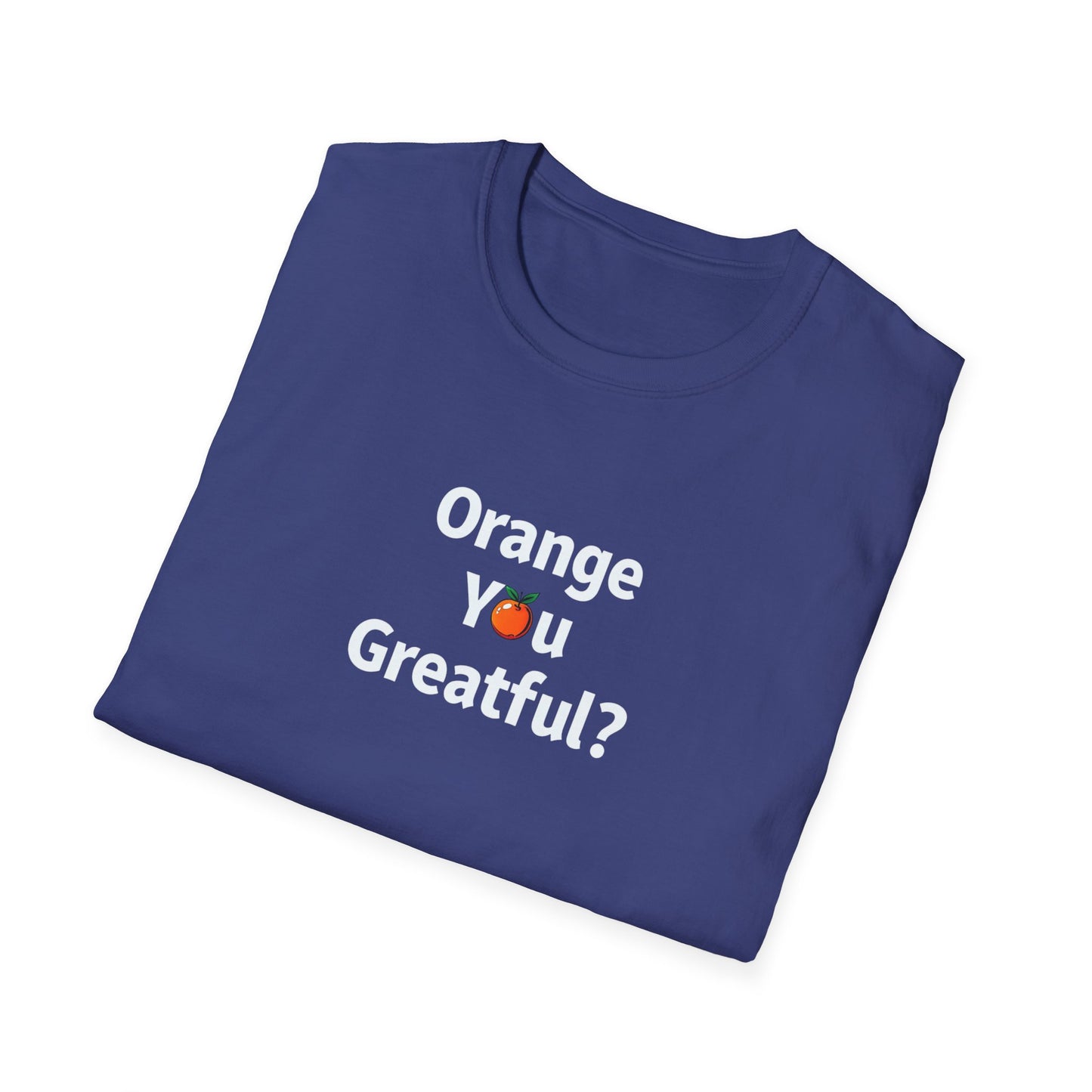 Grateful Orange T-Shirt, Unisex Casual Wear, Thanksgiving Shirt, Fall Vibes Tee, Gift for Friends, Comfortable Everyday Apparel - Psychonaut Swag