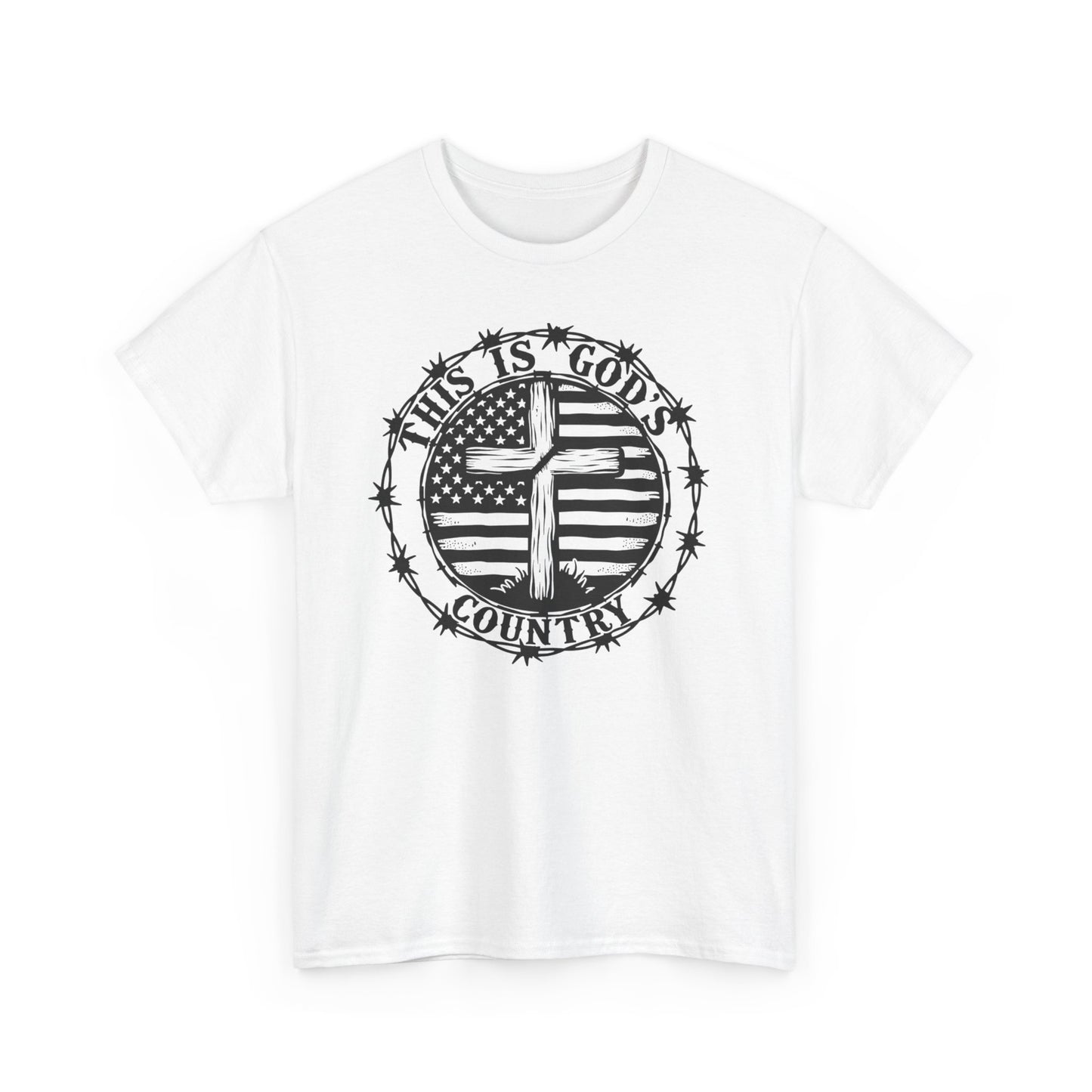 God’s Country, Unisex Heavy Cotton Tee - 'This is God's Country' Graphic Tee - Psychonaut Swag