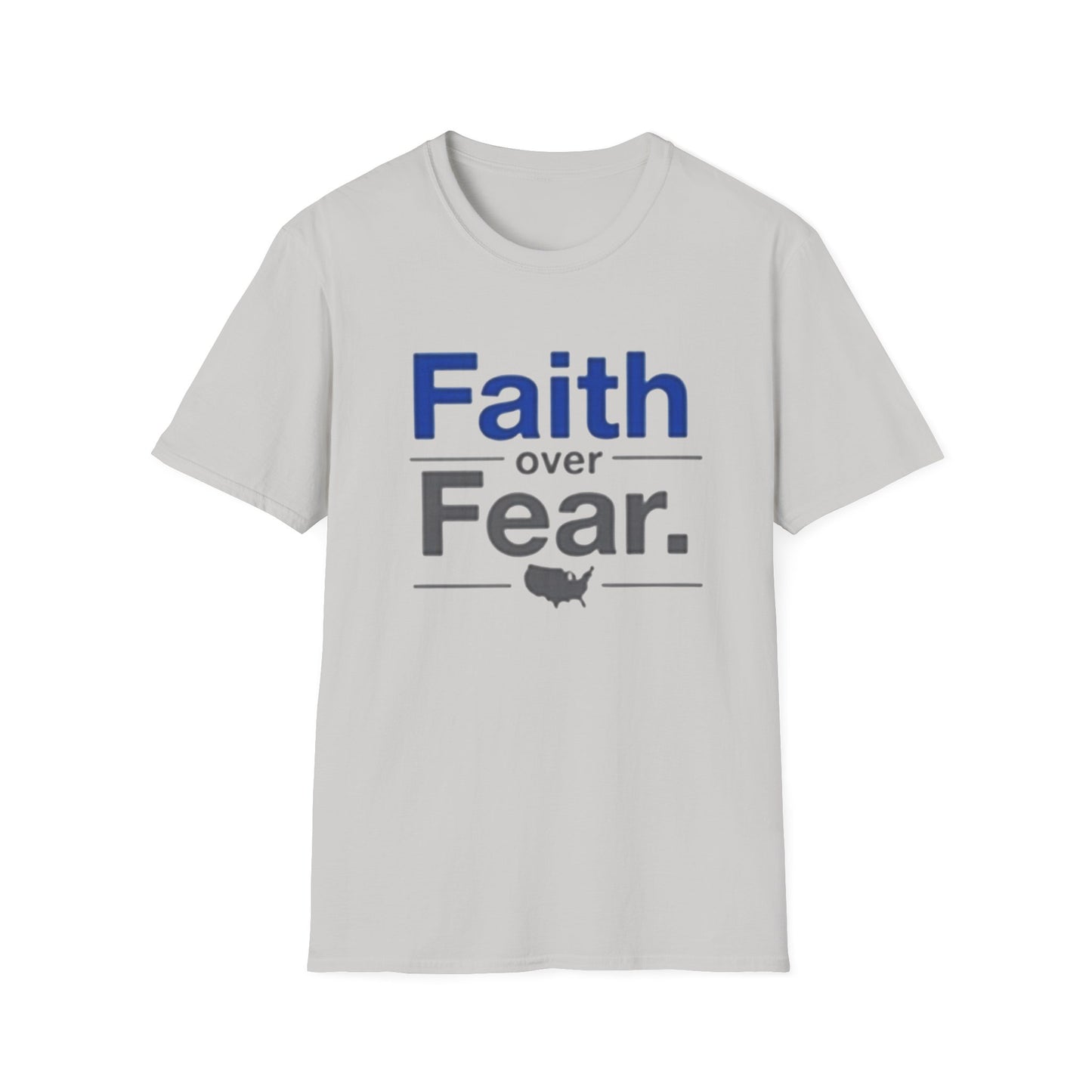 Faith Over Fear Unisex Softstyle T-Shirt | Inspirational Tee for Motivational Gifts, Everyday Wear, Faith, Courage, Positive Vibes - Psychonaut Swag