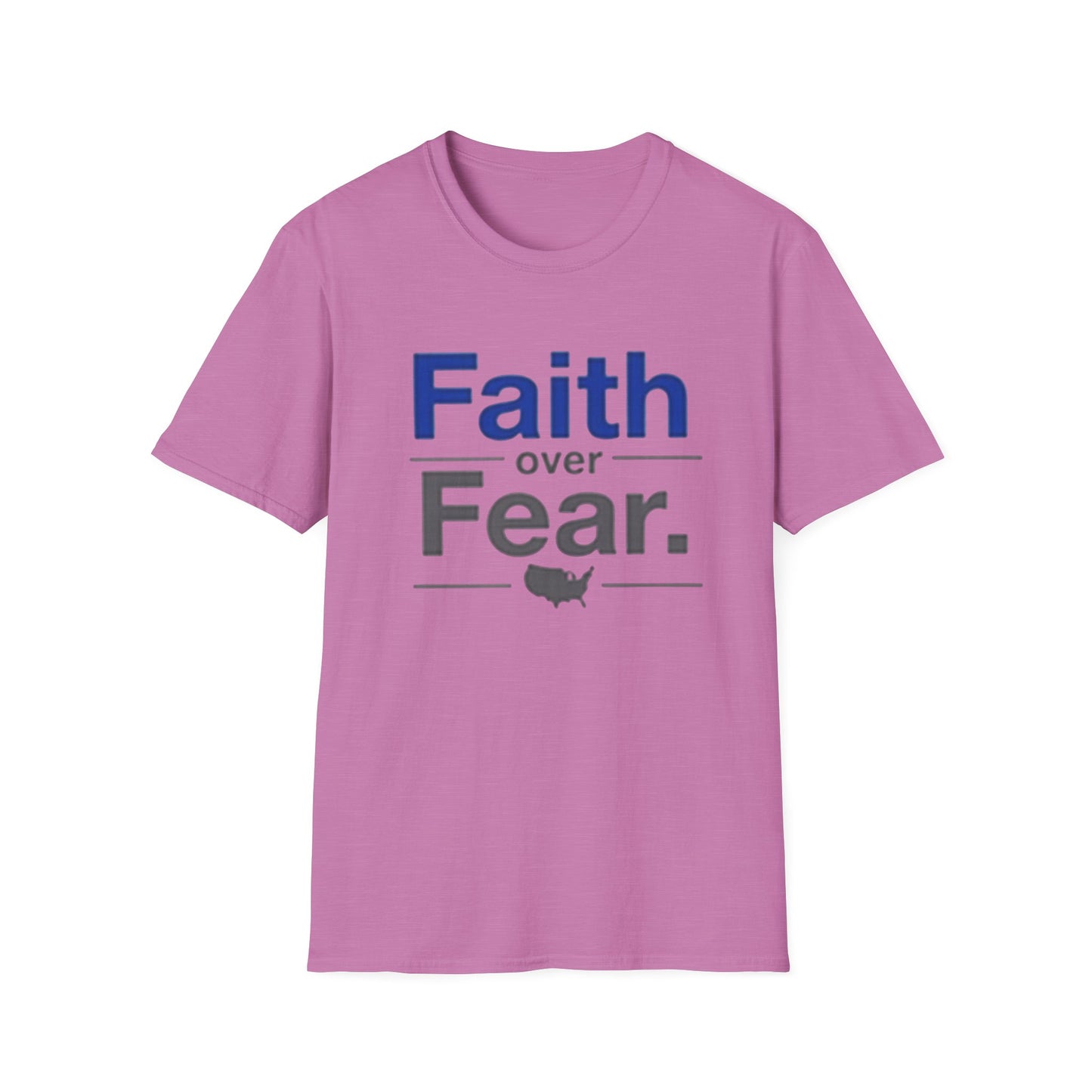 Faith Over Fear Unisex Softstyle T-Shirt | Inspirational Tee for Motivational Gifts, Everyday Wear, Faith, Courage, Positive Vibes - Psychonaut Swag