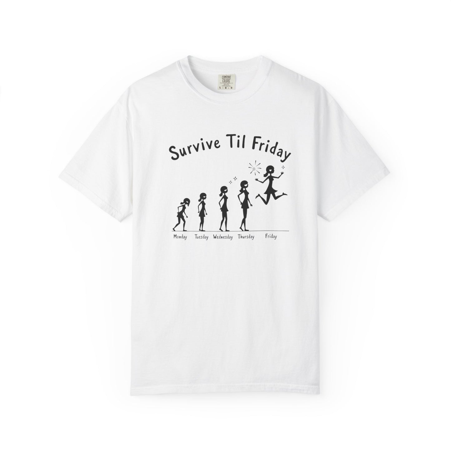 Survive Til Friday Unisex T-shirt, Funny Graphic Tee, Weekend Vibes Shirt, Casual Everyday Wear, Gift for Friends