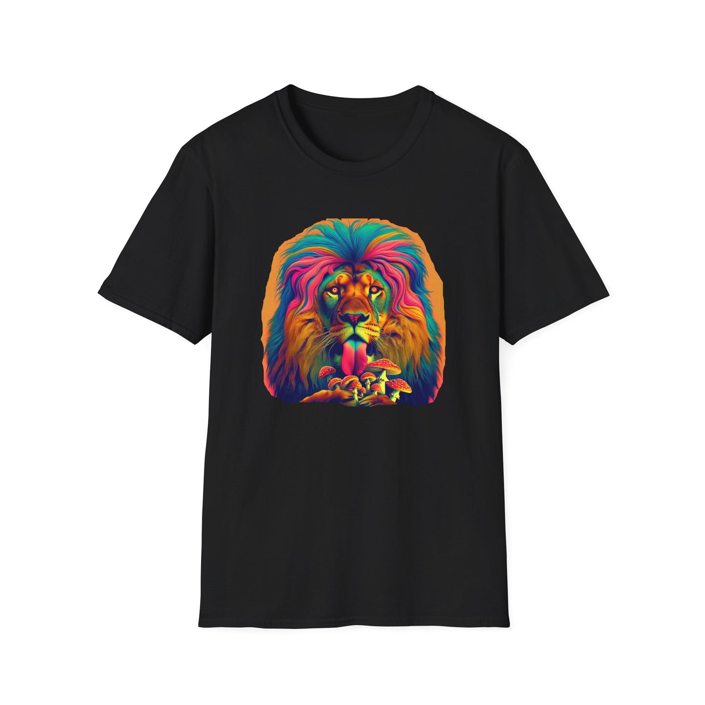 Lion Lick, Mushroom tee, Unisex T-Shirt - Psychonaut Swag