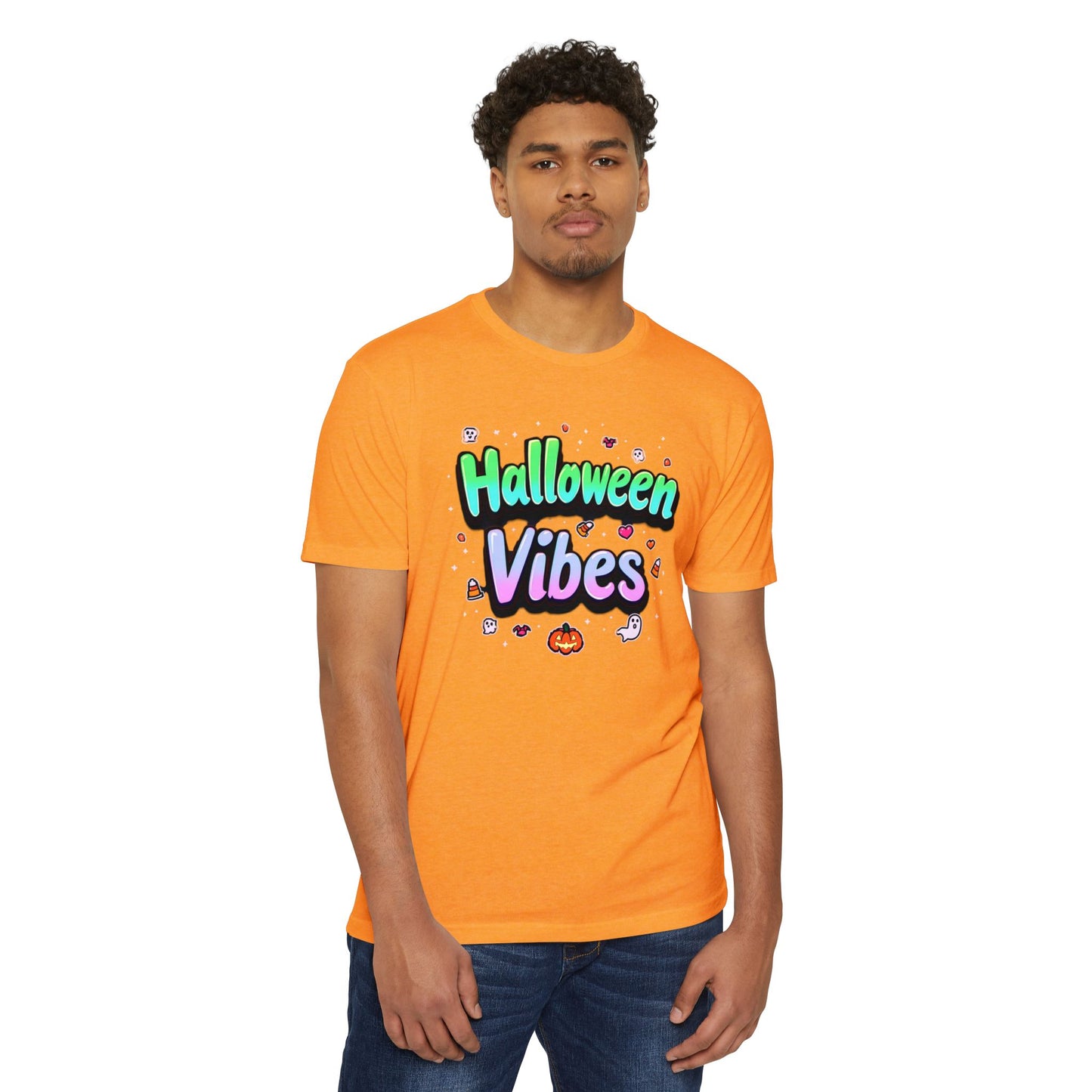 Halloween Vibes tee, Unisex T-Shirt, Spooky Graphic Tee, Fall Fashion, Halloween Costume, Casual Wear, Trick or Treat Shirt