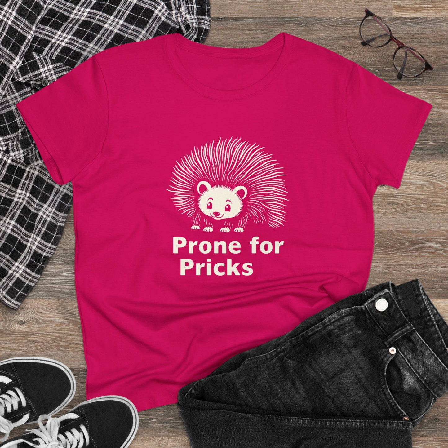 Prone for Pricks, Funny Hedgehog Tee, Quirky Animal Shirt, Cute Graphic Tee, Gift for Animal Lovers, Casual Wear, Summer Top