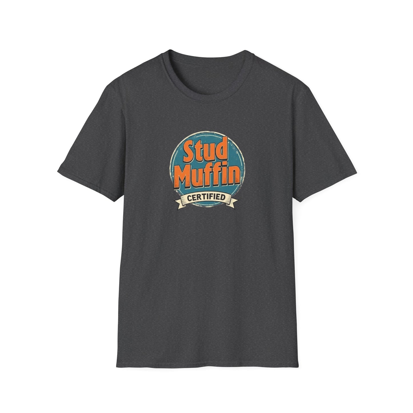 Stud Muffin Unisex Softstyle T-Shirt | Funny Gift for Dads, Birthdays, Father's Day, Casual Wear, Graphic Tee - Psychonaut Swag