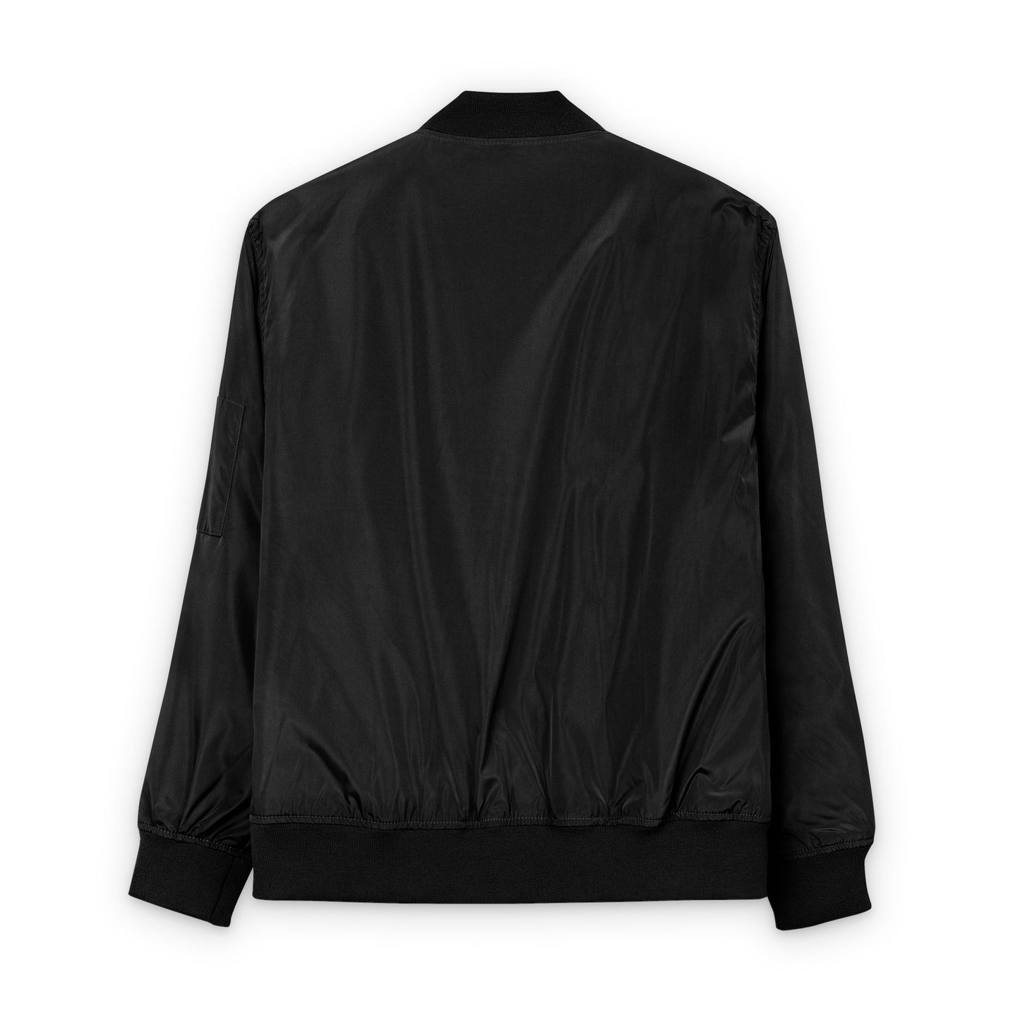 Advanced small biz swag, Stylish Embroidered Recycled Bomber Jacket, Eco-Friendly Fashion, Sustainable Apparel, Casual Outerwear, Gift for Her