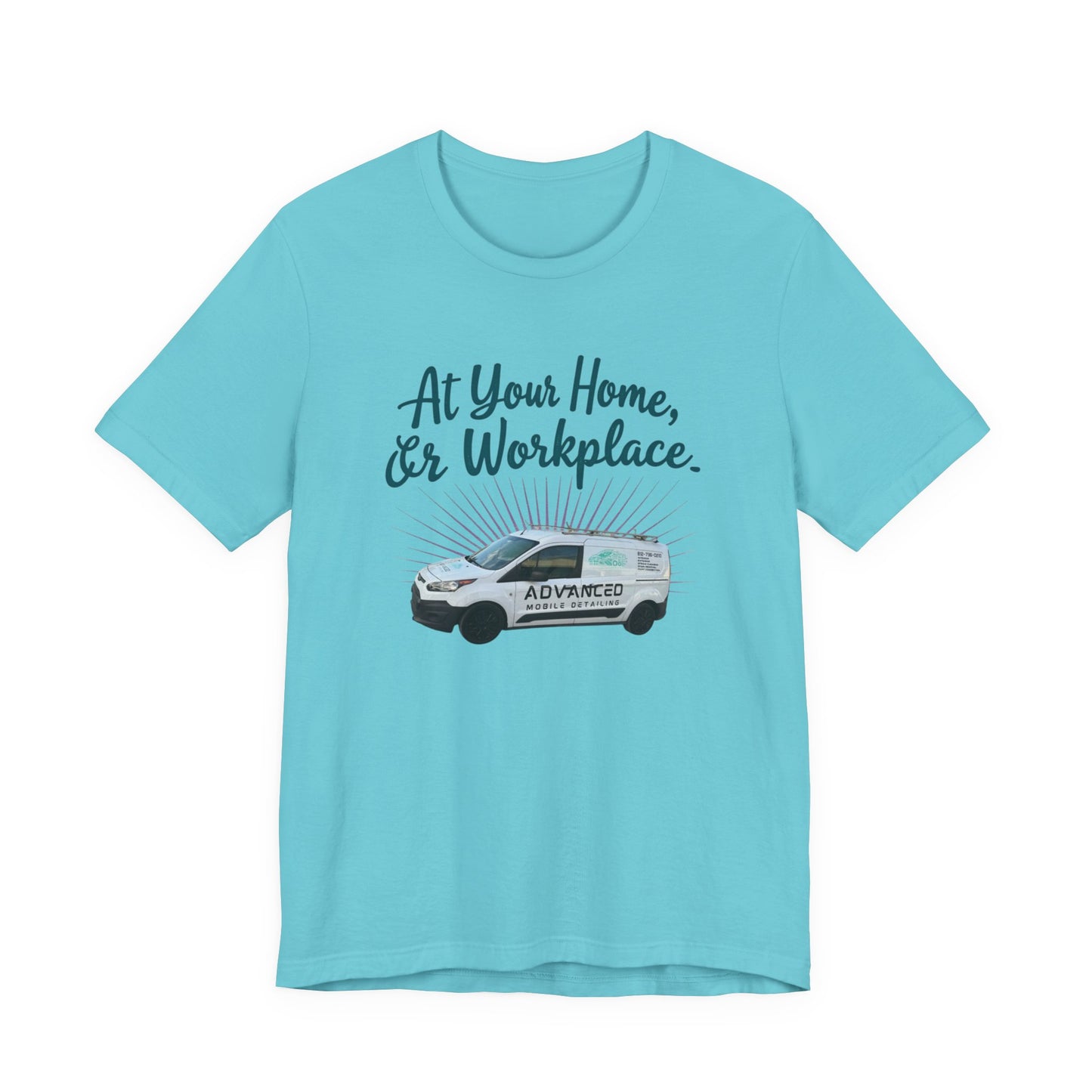 Advanced Mobile Detailing, At Your Home or Workplace Tee, Unisex Jersey T-Shirt Gift, Comfy Graphic Tee, Workwear Apparel, Casual Daily Wear