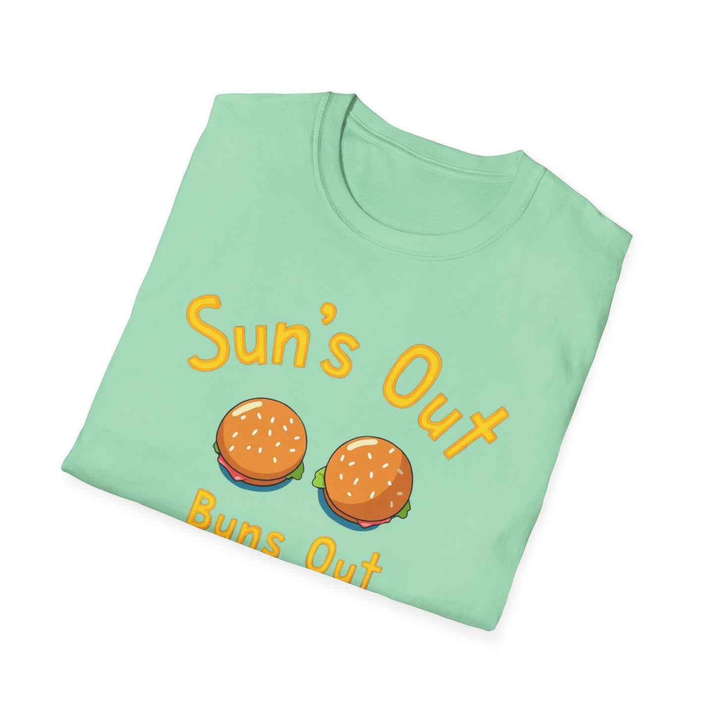 Sun's Out Buns Out, Sunny Vibes T-Shirt - Funny Summer Tee for Beach Days, BBQs, Pool Parties, Birthday Gifts, Vacation Wear - Psychonaut Swag
