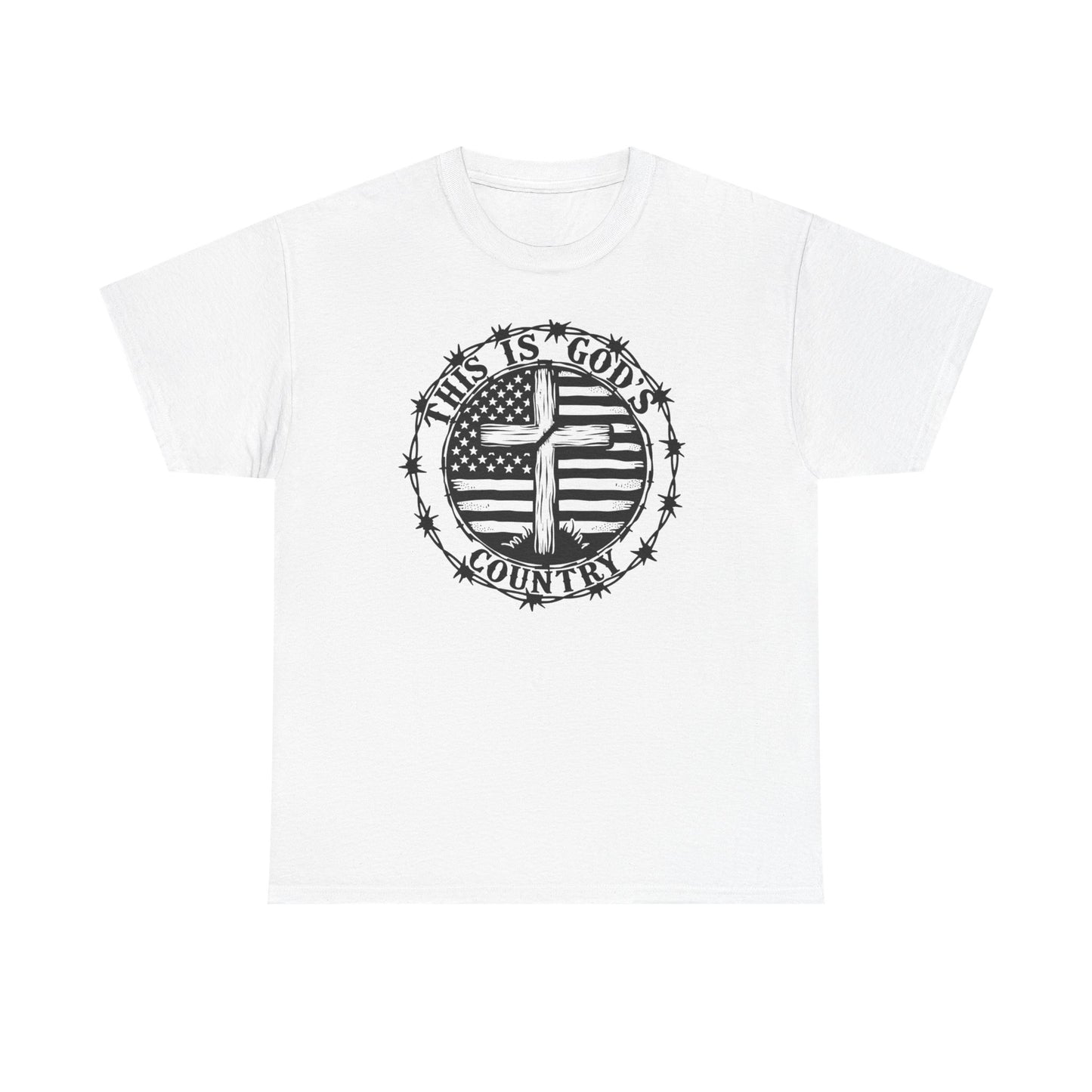 God’s Country, Unisex Heavy Cotton Tee - 'This is God's Country' Graphic Tee - Psychonaut Swag