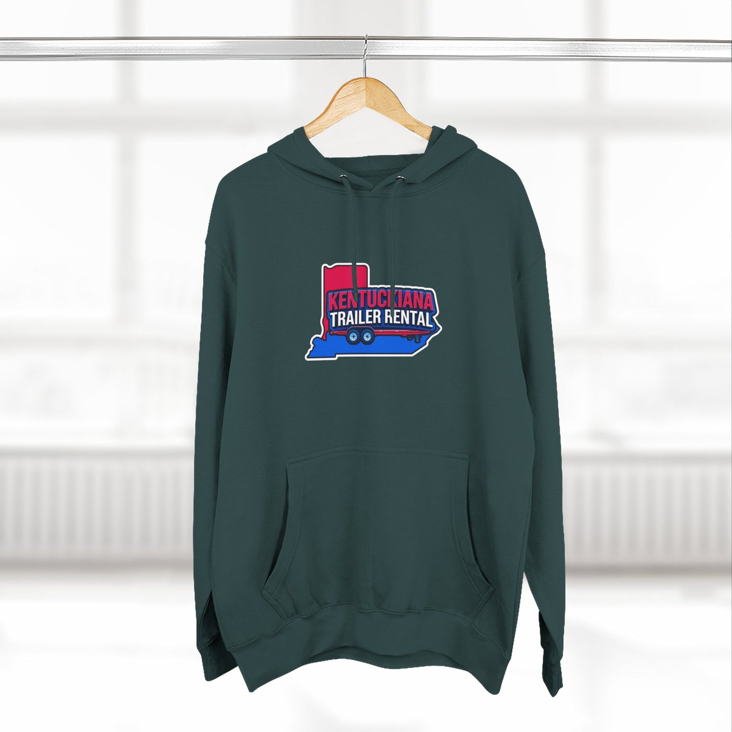Kentuckiana Trailer Rental Hoodie | Cozy Casual Wear, Perfect for Road Trips, Gift for Outdoor Enthusiasts, Iconic Travel Style
