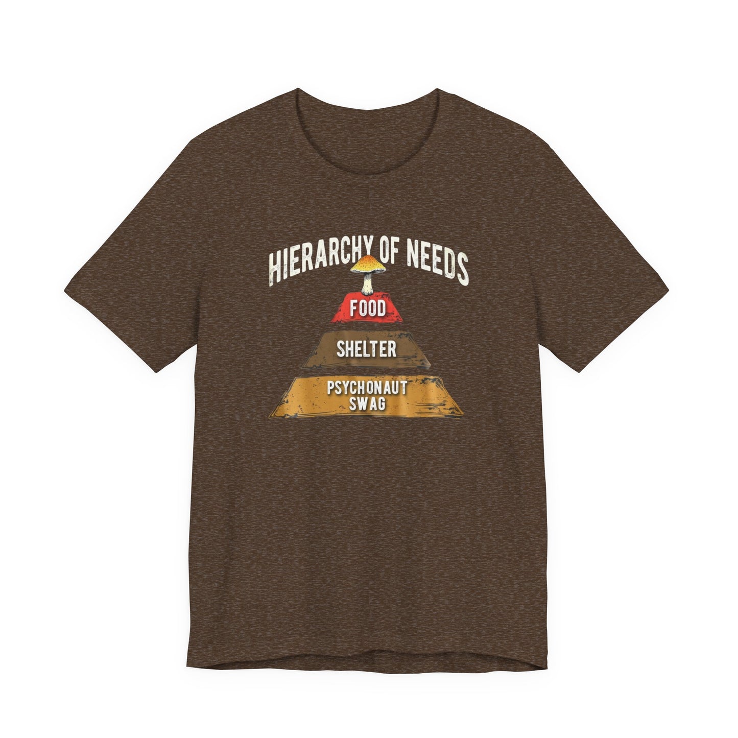 Hierarchy of Needs Tee, Unisex Short Sleeve Shirt, Casual Wear, Gift for Psychonauts, Fun Graphic Shirt, Perfect for Festivals - Psychonaut Swag