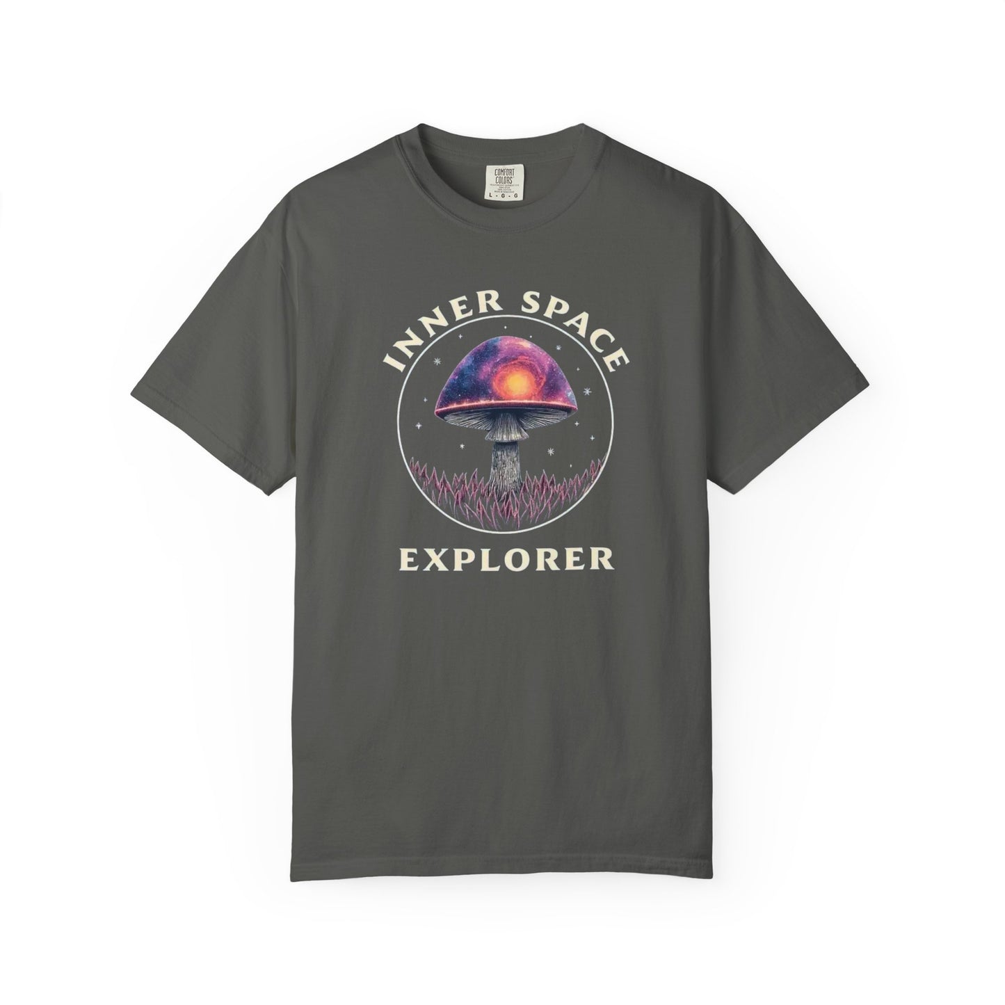 Inner Space Explorer T-Shirt, Unisex Graphic Tee, Cosmic Mushroom Apparel, Gift for Nature Lovers, Casual Wear for Adventurers - Psychonaut Swag