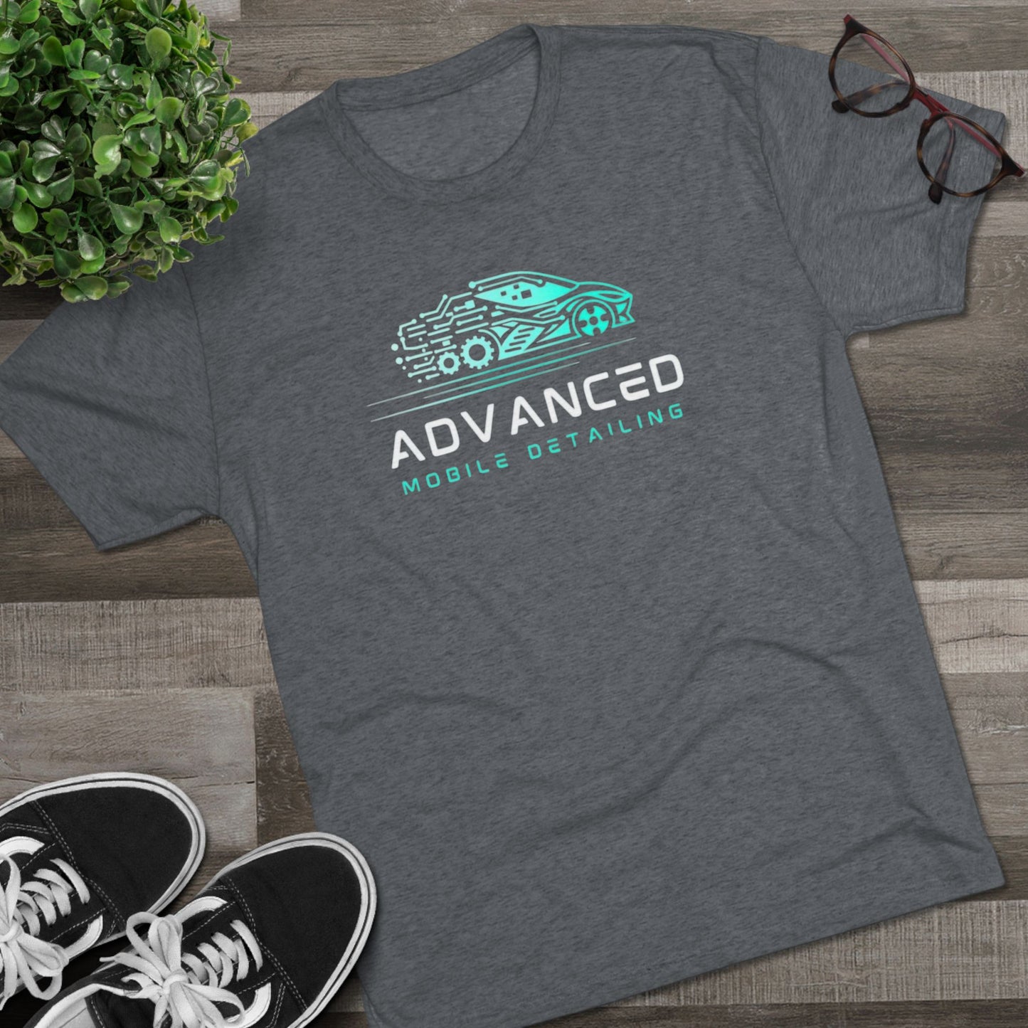 Advanced Mobile Detailing, Tri-blend, Tee | Car Enthusiast T-Shirt, Custom Auto Care Shirt, Gift for Car Lovers, Unique Vehicle Detailing Apparel