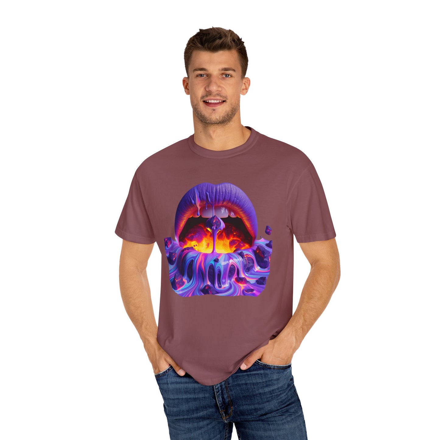 Lava Lips, Unisex Garment-Dyed T-shirt