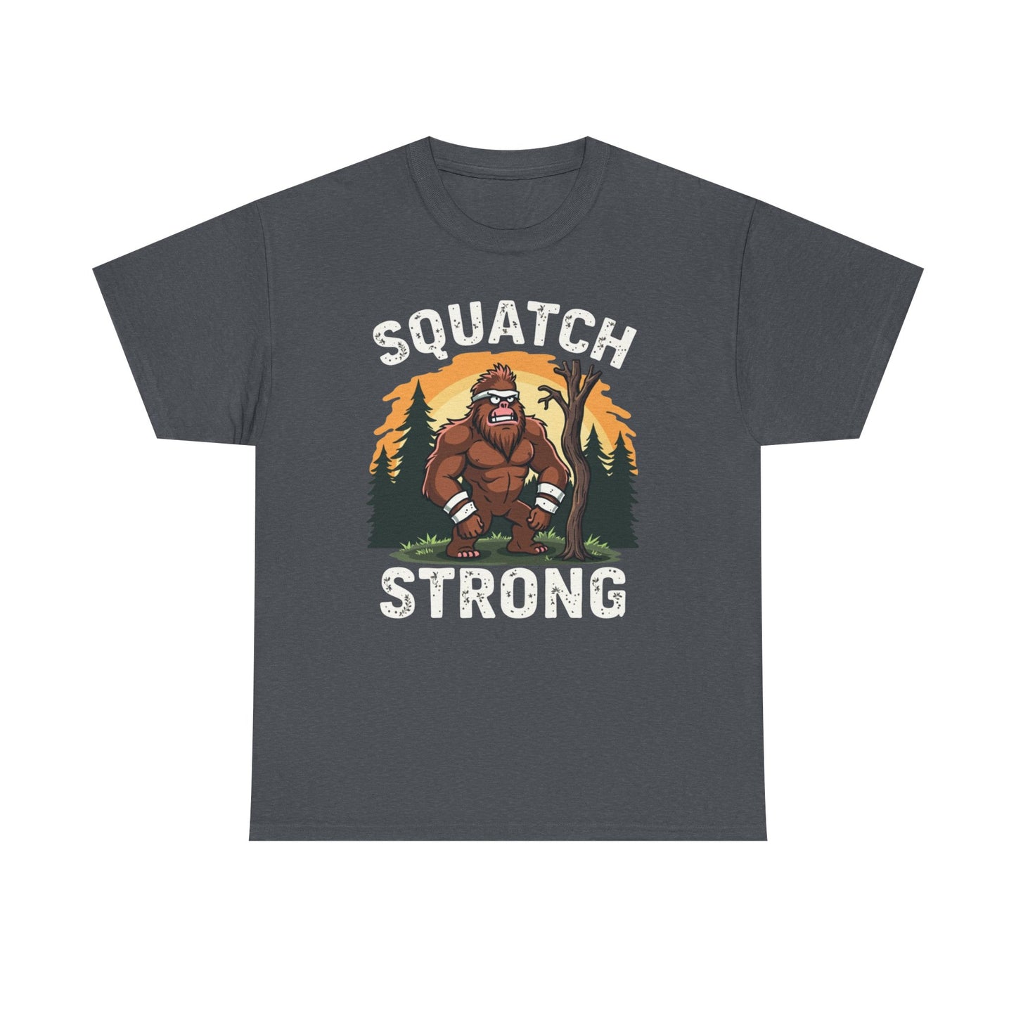 Squatch Strong Unisex Heavy Cotton Tee – Nature Graphic T-Shirt - Psychonaut Swag