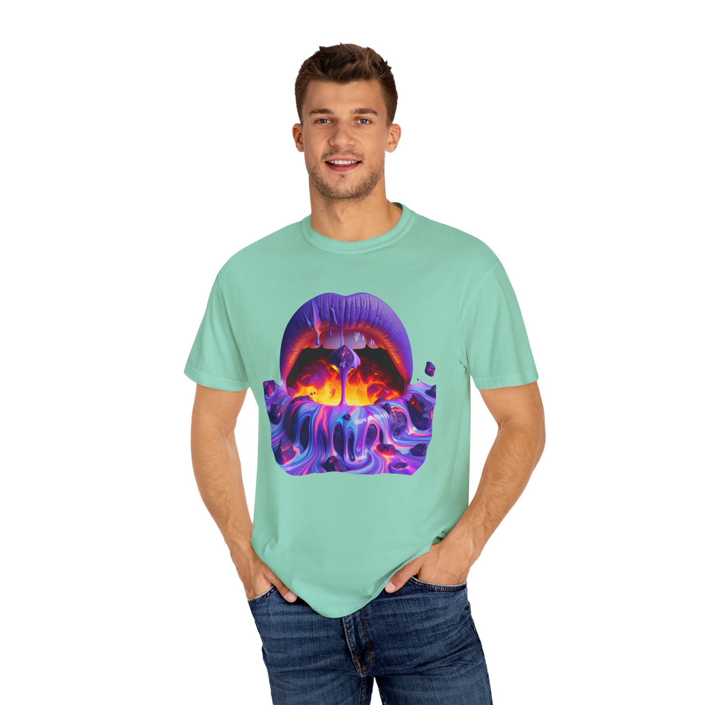 Lava Lips, Unisex Garment-Dyed T-shirt