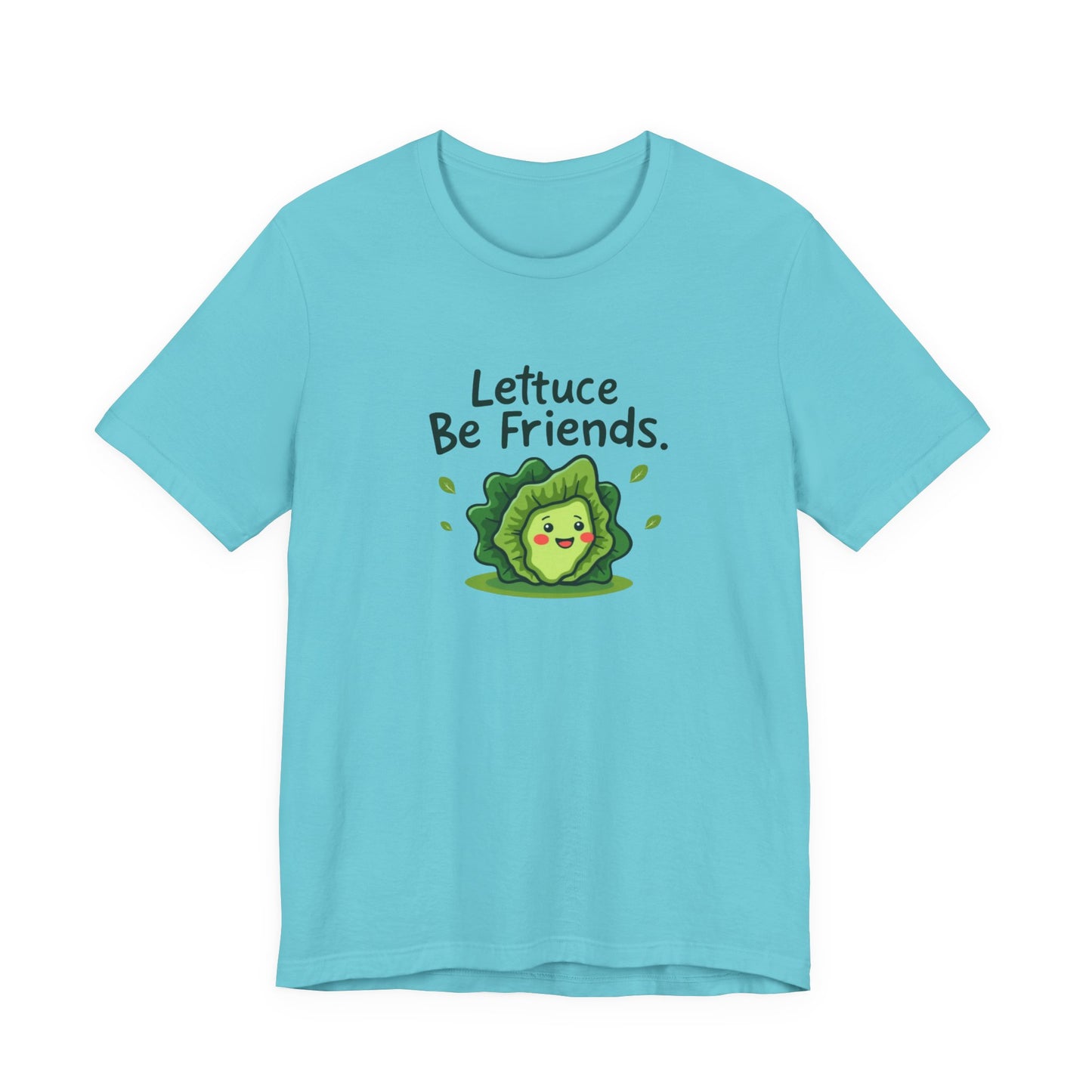 Lettuce Be Friends, Unisex Tee, Casual Wear, Gift for Vegetarians, Summer T-Shirt, Eco-Friendly Apparel - Psychonaut Swag