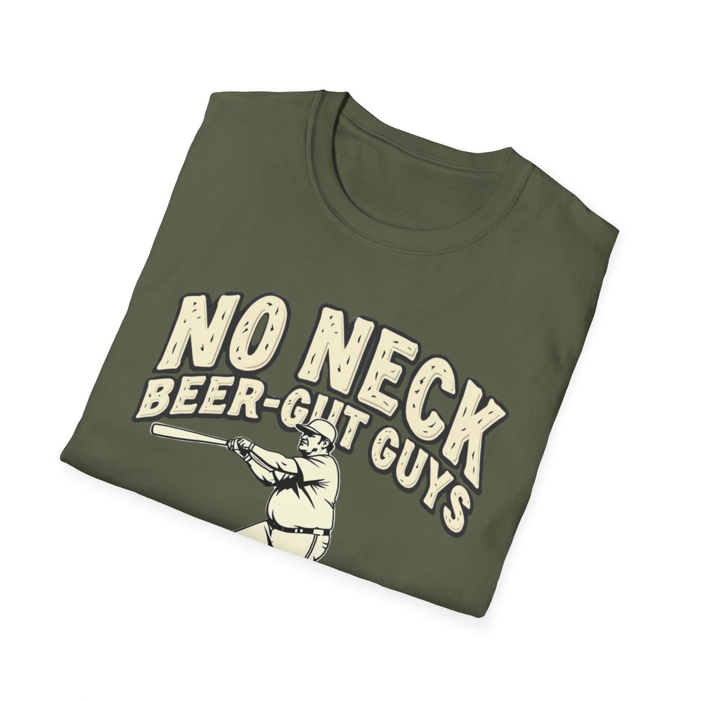 No Neck Beer Gut Guys T-Shirt | Unisex Softstyle Tee, Humor Apparel, Funny Gift for Beer Lovers, Casual Wear, Funny Saying Shirt - Psychonaut Swag