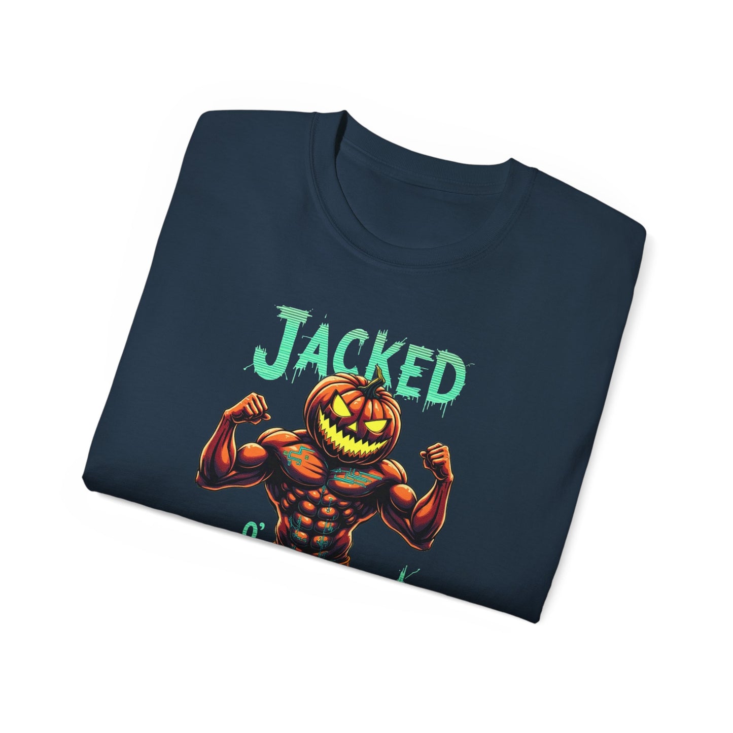 Jacked Lantern Tee | Fun Halloween T-Shirt, Pumpkin Costume Tee, Men's Halloween Shirt, Unisex Graphic Tee, Autumn Apparel