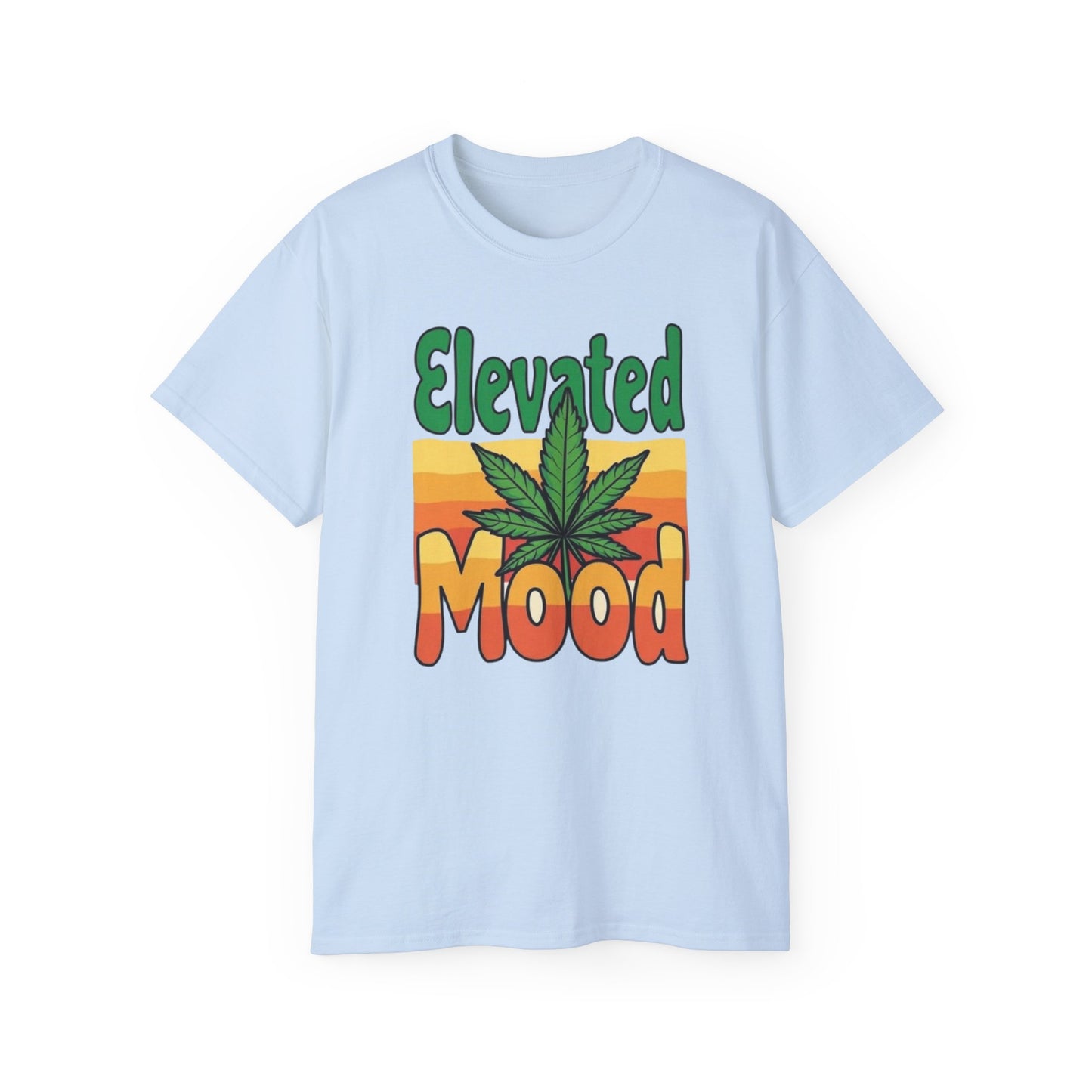 Elevated Mood Cannabis Tee, Unisex Ultra Cotton T-Shirt, Sublimated Graphic Tee, Perfect Gift for 420 Celebrations, Relaxed Fit Tee