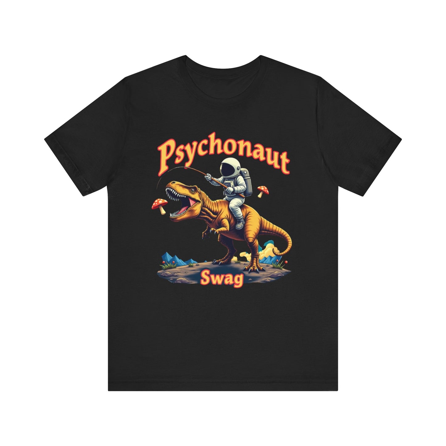 Psychonaut T-Rex Tee - Cool Retro Unisex Jersey Short Sleeve Shirt, Perfect for Gifts, Festivals, and Everyday Wear - Psychonaut Swag