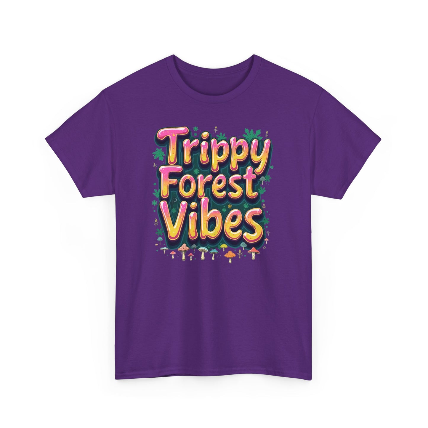 Trippy Forest Vibes Tee, Unisex Cotton T-Shirt, Bohemian Graphic Tee, Psychedelic Shirt, Nature Lover Gift, Festival Apparel - Psychonaut Swag