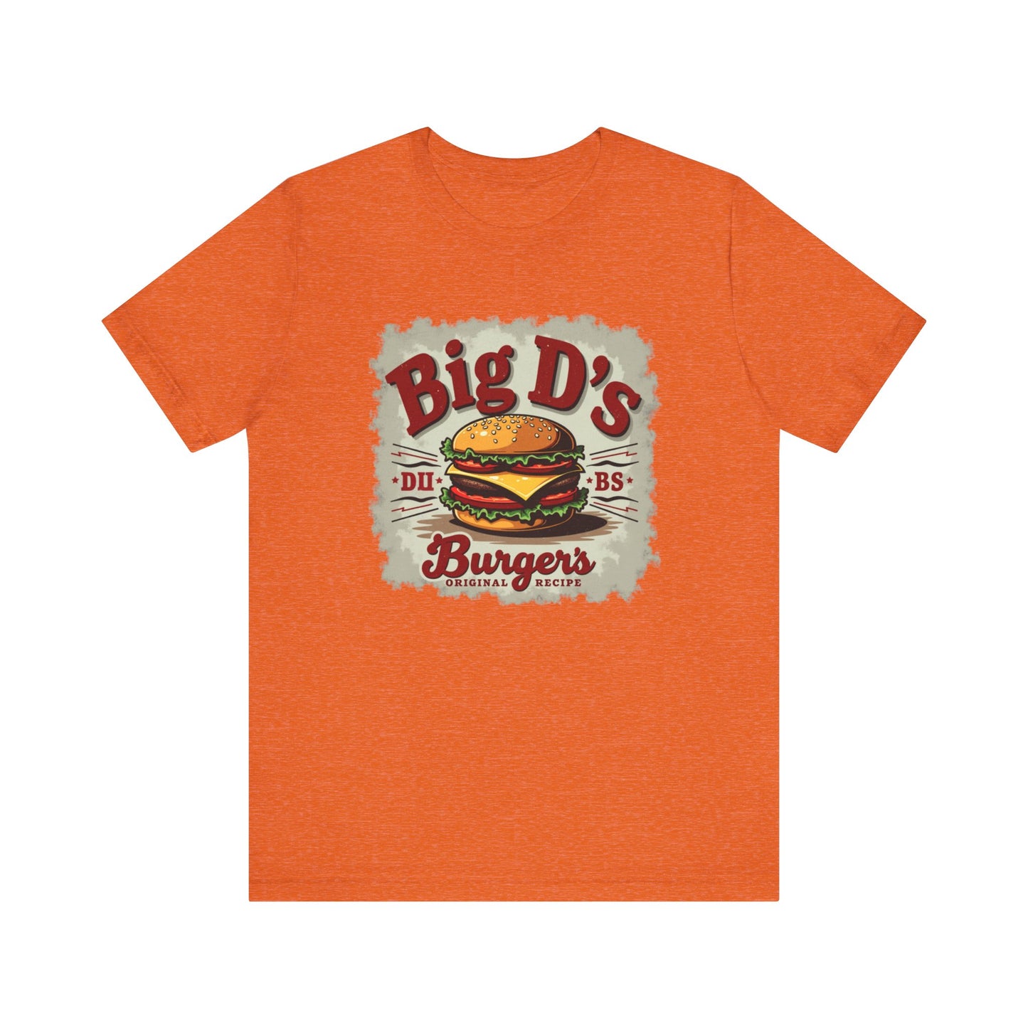 Big D's Burgers Unisex Jersey Tee - Fun Foodie Shirt, Casual Wear, Burger Lover Gift, Retro Fast Food T-Shirt, Summer BBQ Fashion - Psychonaut Swag