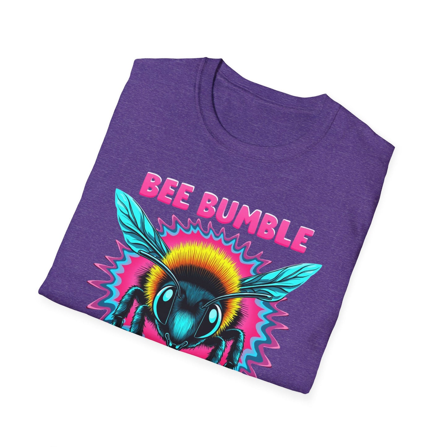 Bee Bumble T-Shirt, Retro Graphic Tee, Softstyle Unisex Shirt, Summer Fashion, Gift for Beekeepers, Eco-Friendly Tee - Psychonaut Swag