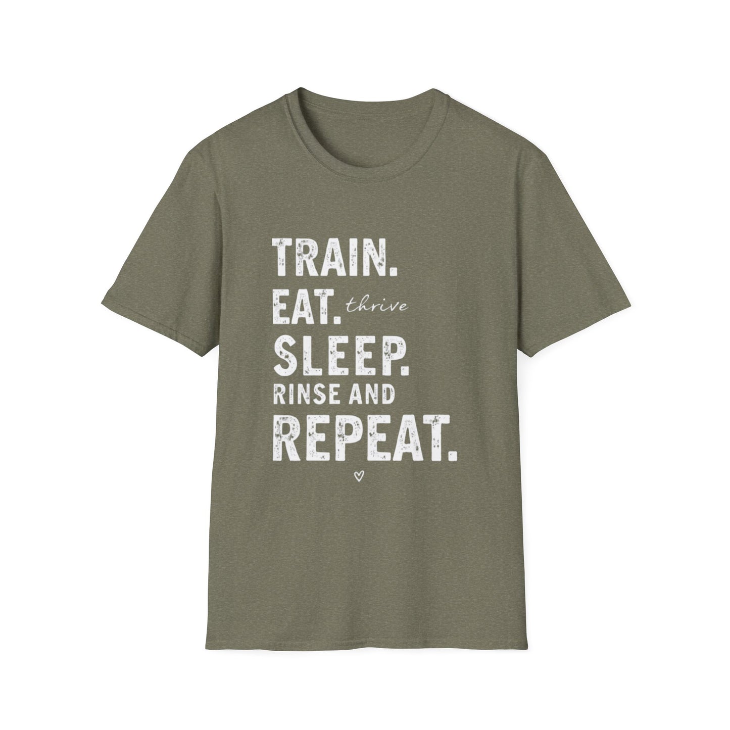 Train Eat Sleep Repeat T-Shirt, Fitness Apparel, Gym Wear, Motivational Shirt, Casual Unisex Tee - Psychonaut Swag