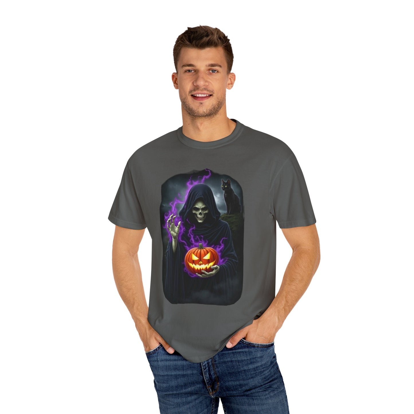 Spooky Halloween T-Shirt, Unisex Garment-Dyed Tee, Trick or Treat Shirt, Fall Fashion, Halloween Costume, Gift for Halloween Lovers