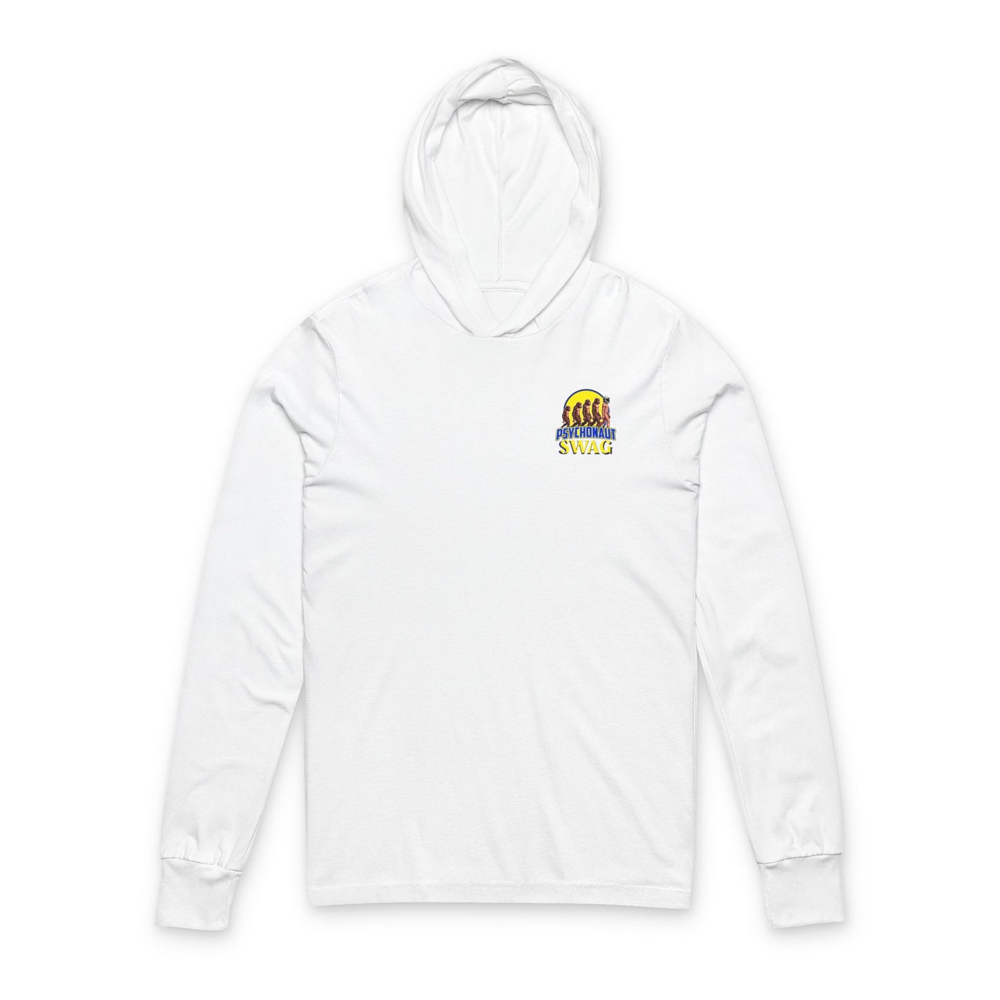 Psychonaut swag small biz, Hooded Long Sleeve Tee, Casual Layering, Everyday Wear, Gift for Friends, Outdoor Adventures, Stylish Hooded Shirt