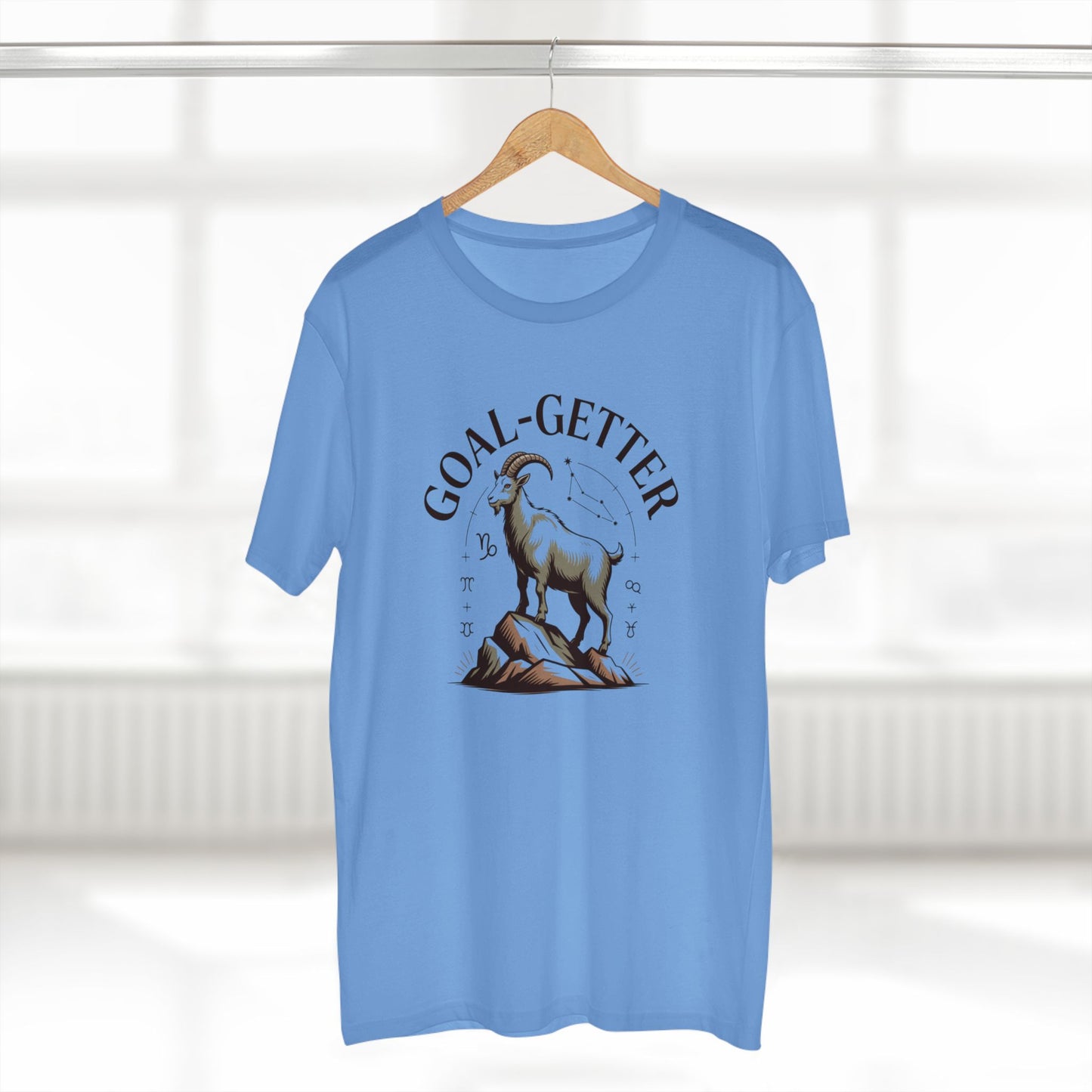 Goal-Getter Goat, Capricorn T-Shirt – Motivational Mountain Climber Tee