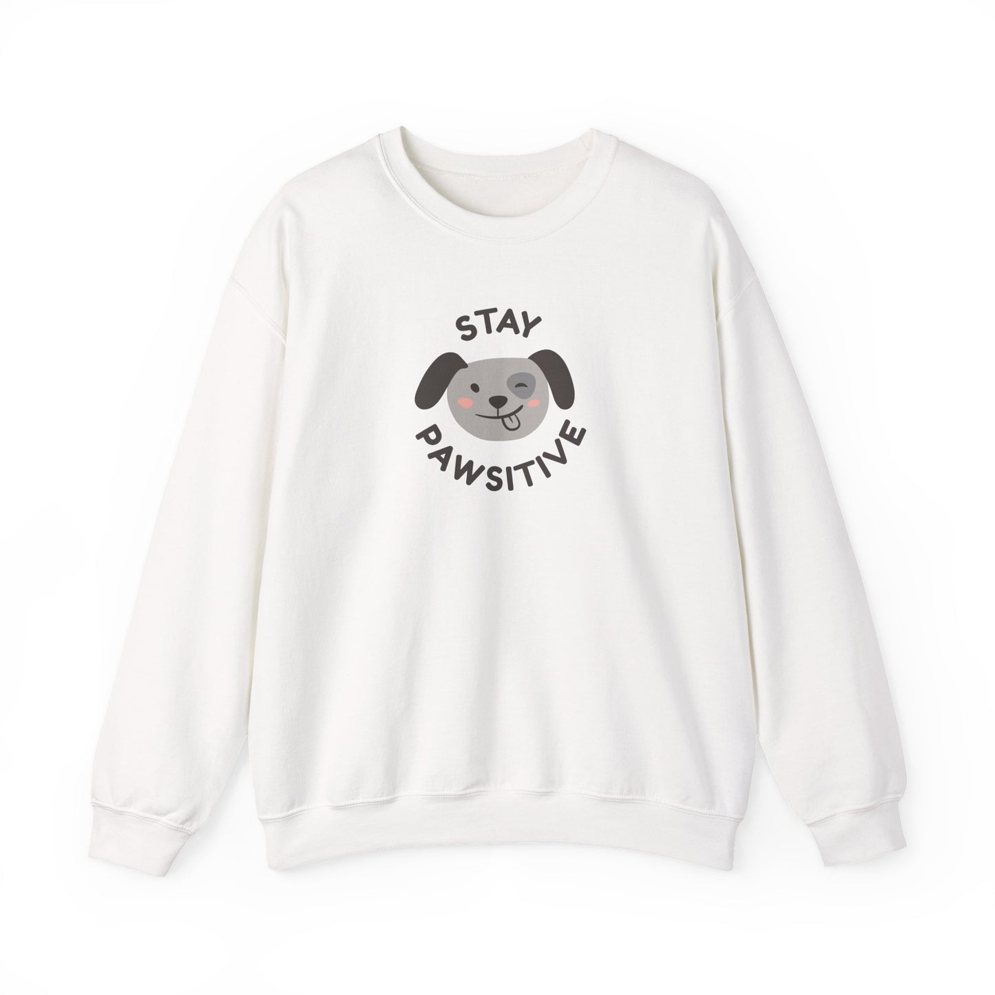 Stay Pawsitive Unisex Heavy Blend™ Crewneck Sweatshirt - Psychonaut Swag