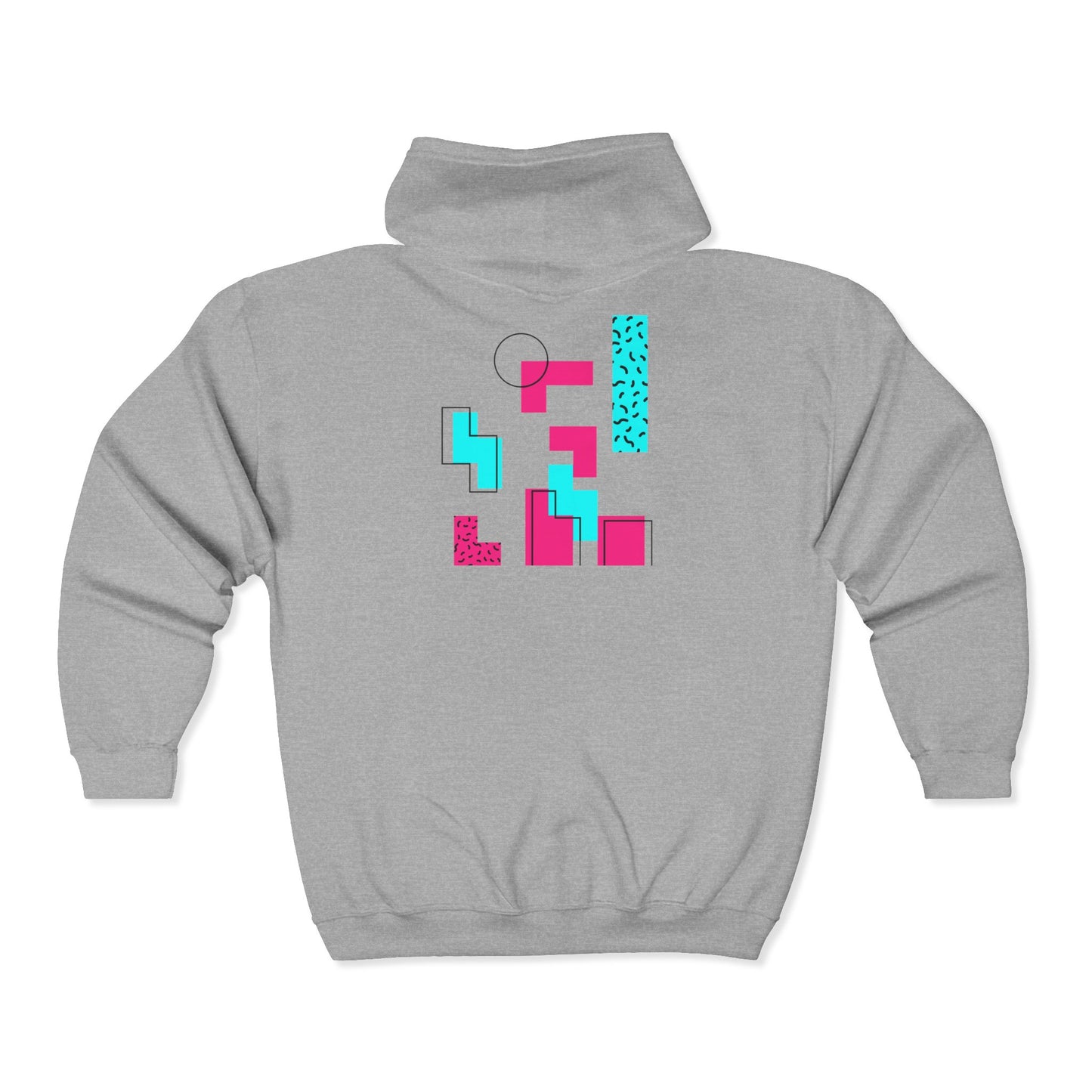 80’s Made me, retro game Unisex Heavy Blend™ Full Zip Hooded Sweatshirt - Psychonaut Swag