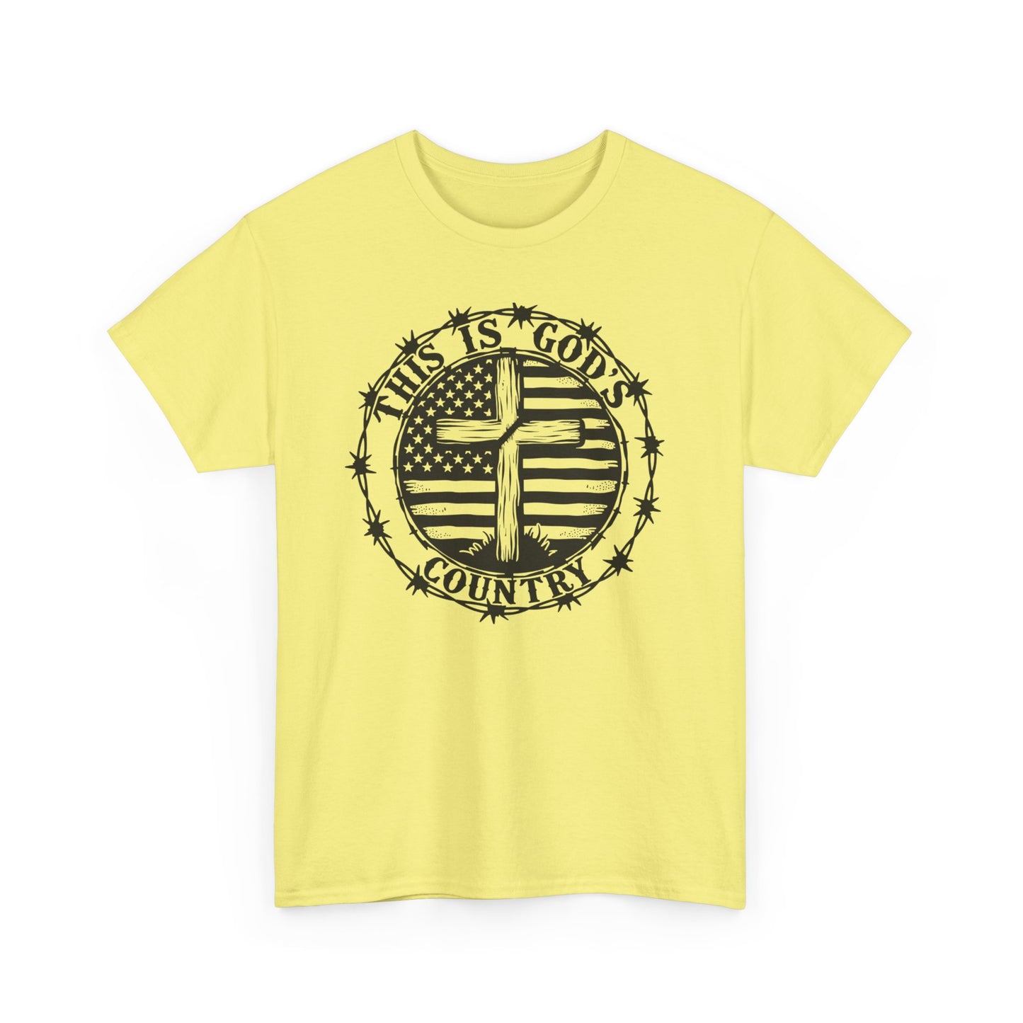 God’s Country, Unisex Heavy Cotton Tee - 'This is God's Country' Graphic Tee - Psychonaut Swag