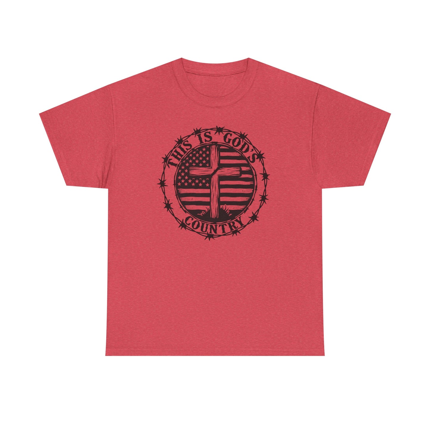 God’s Country, Unisex Heavy Cotton Tee - 'This is God's Country' Graphic Tee - Psychonaut Swag