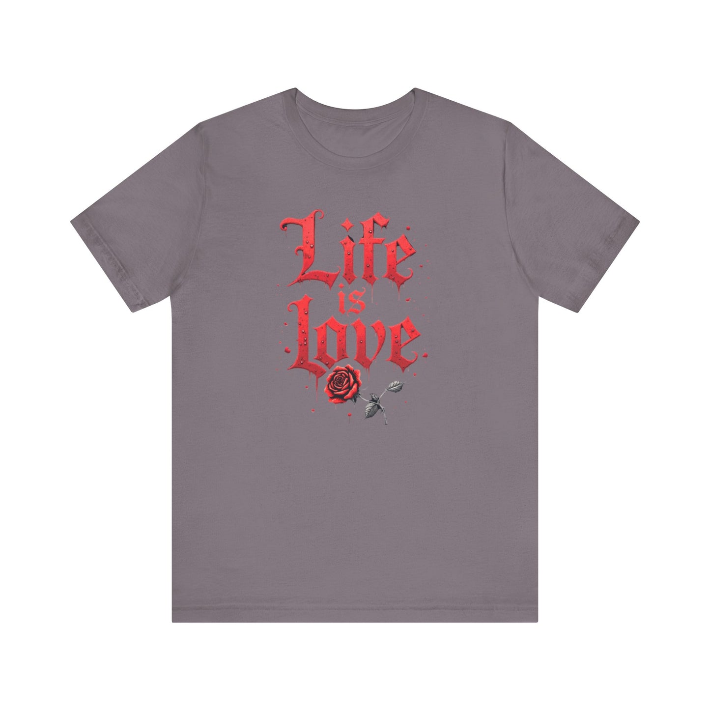 Life is Love Shirt, Love Themed Apparel, Gift for Couples, Valentine's Day Top - Psychonaut Swag
